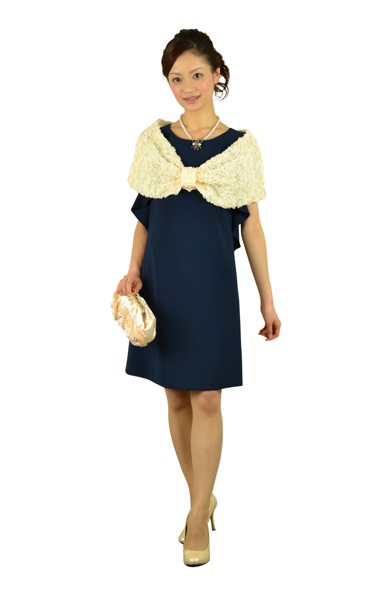 マルチカラーフラワーモチーフネックレス