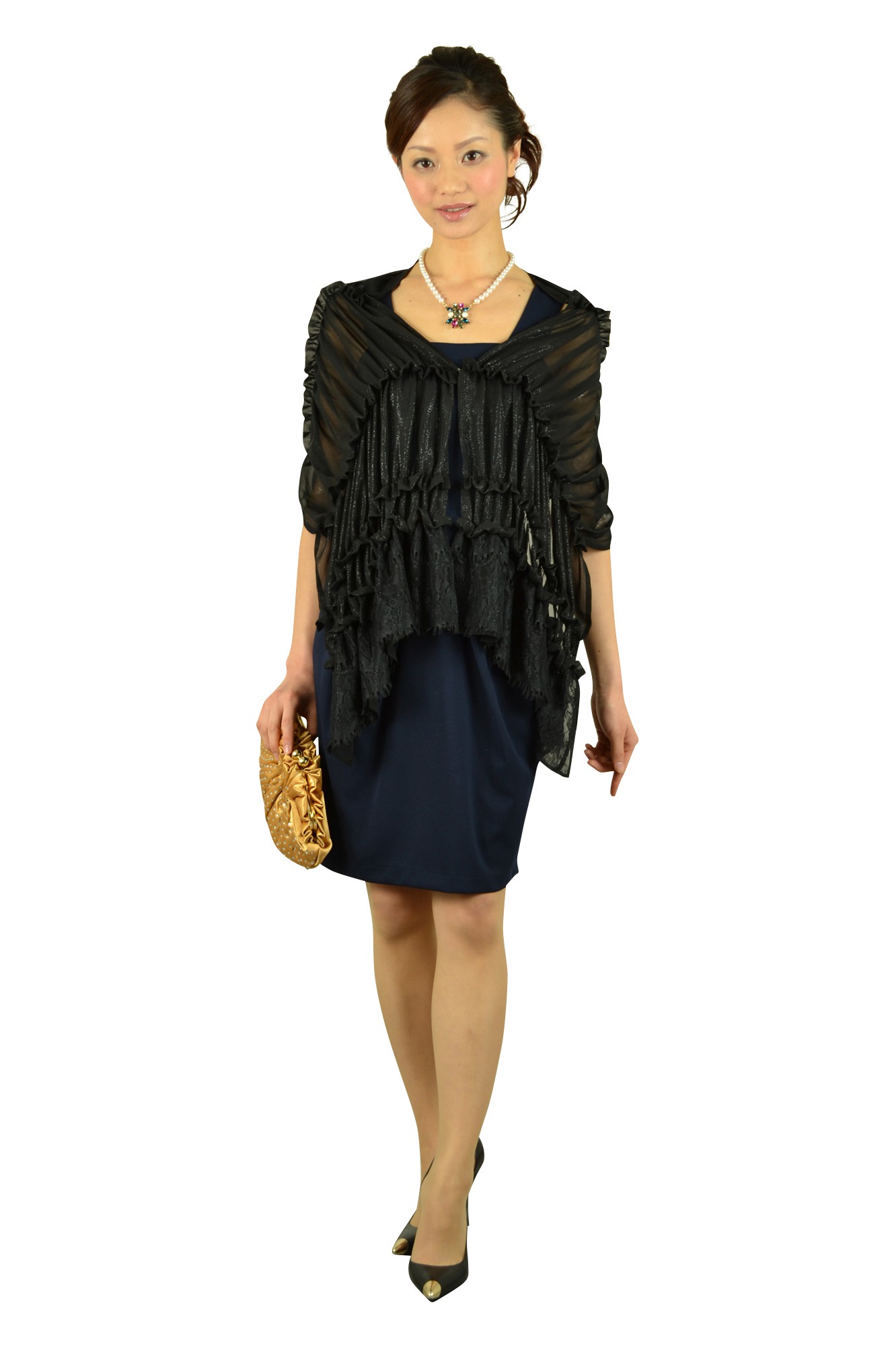 マルチカラーフラワーモチーフネックレス