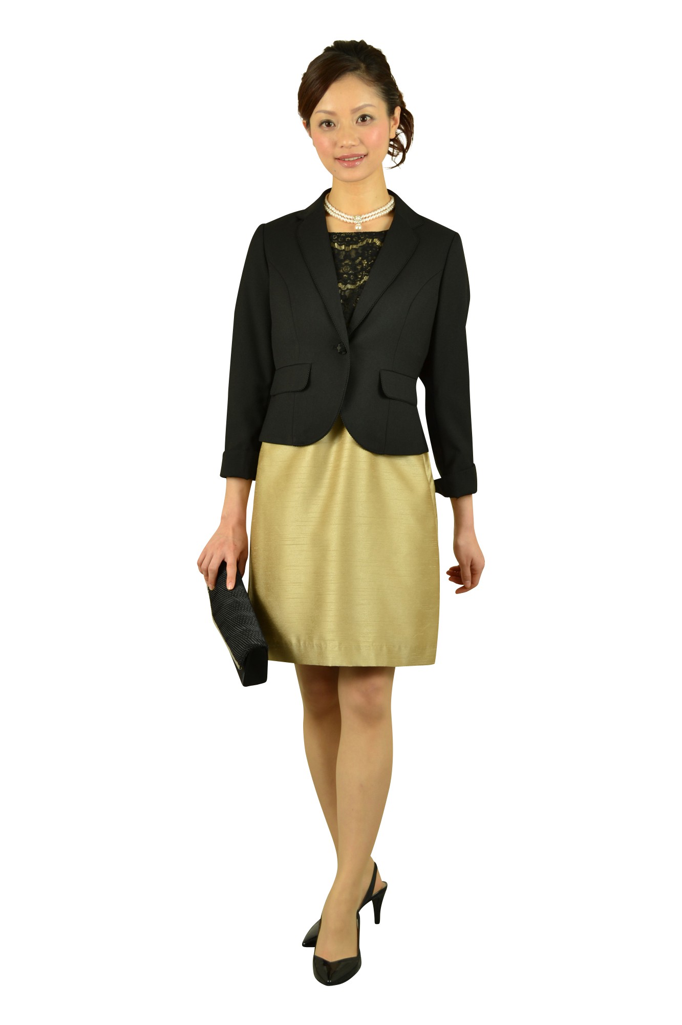 シンプルエレガントブラックバッグ