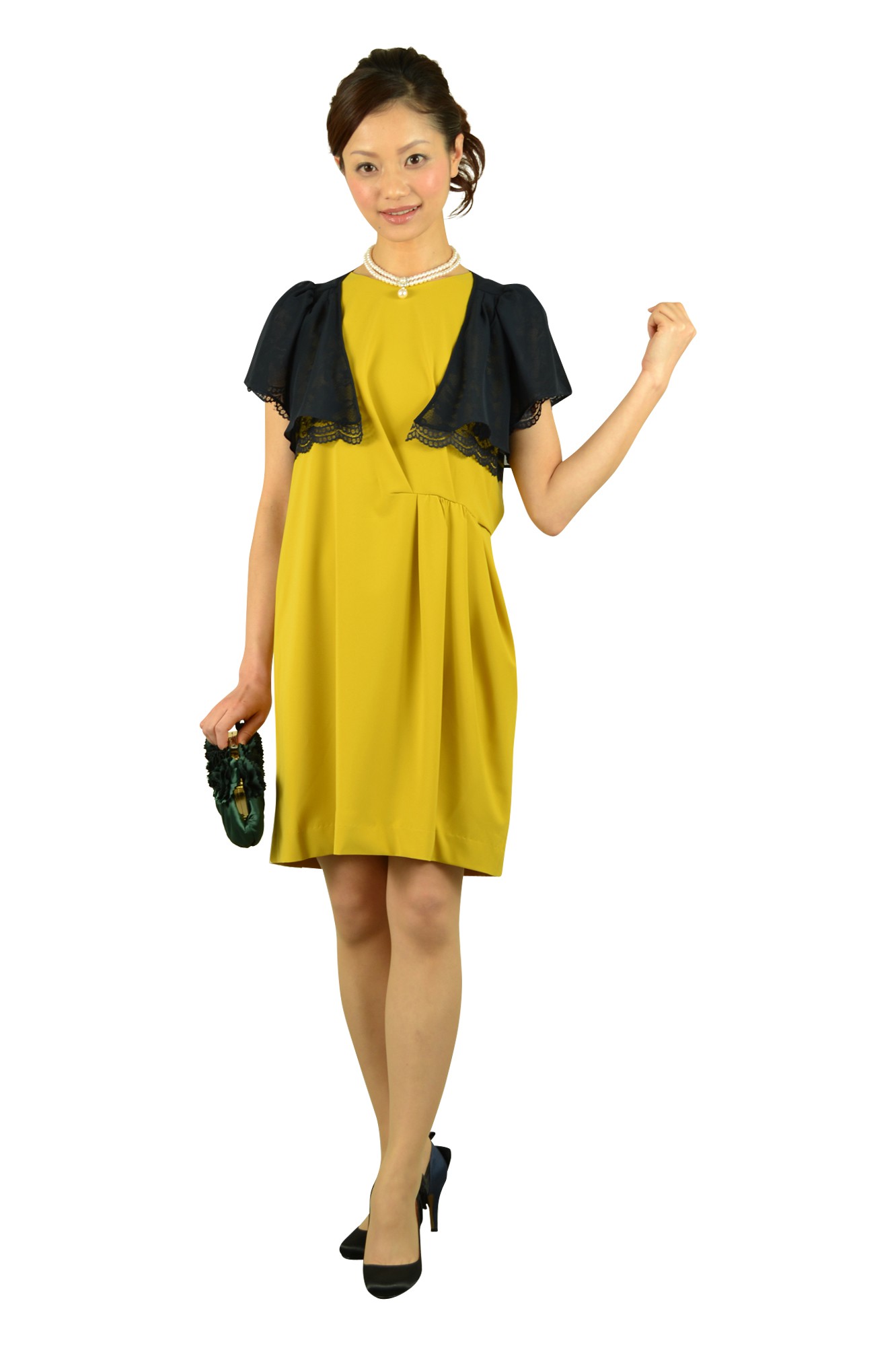 マスタードカラードレス