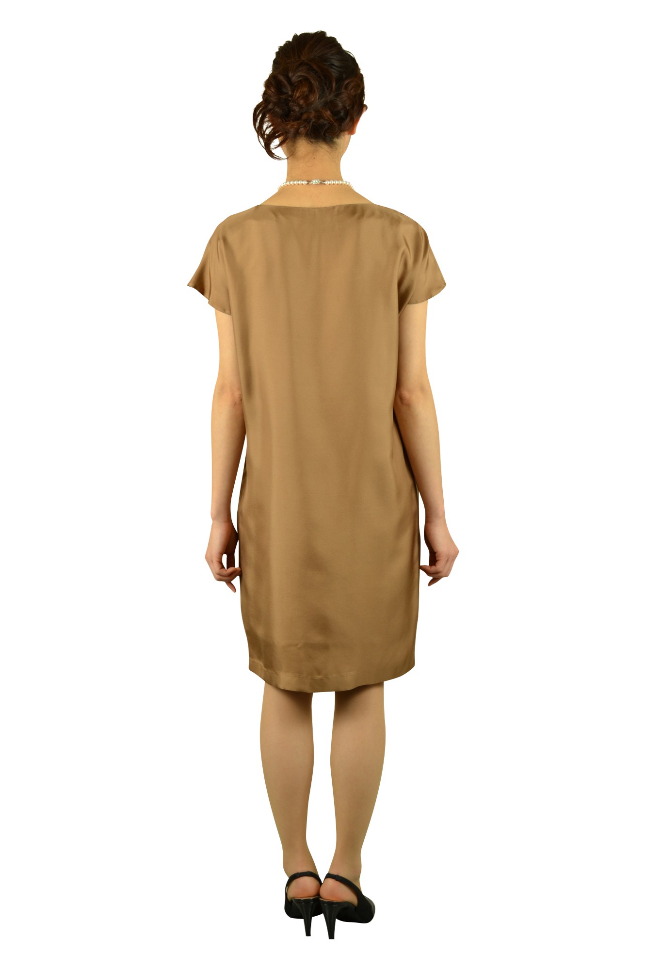 ゆったりキャメルドレス