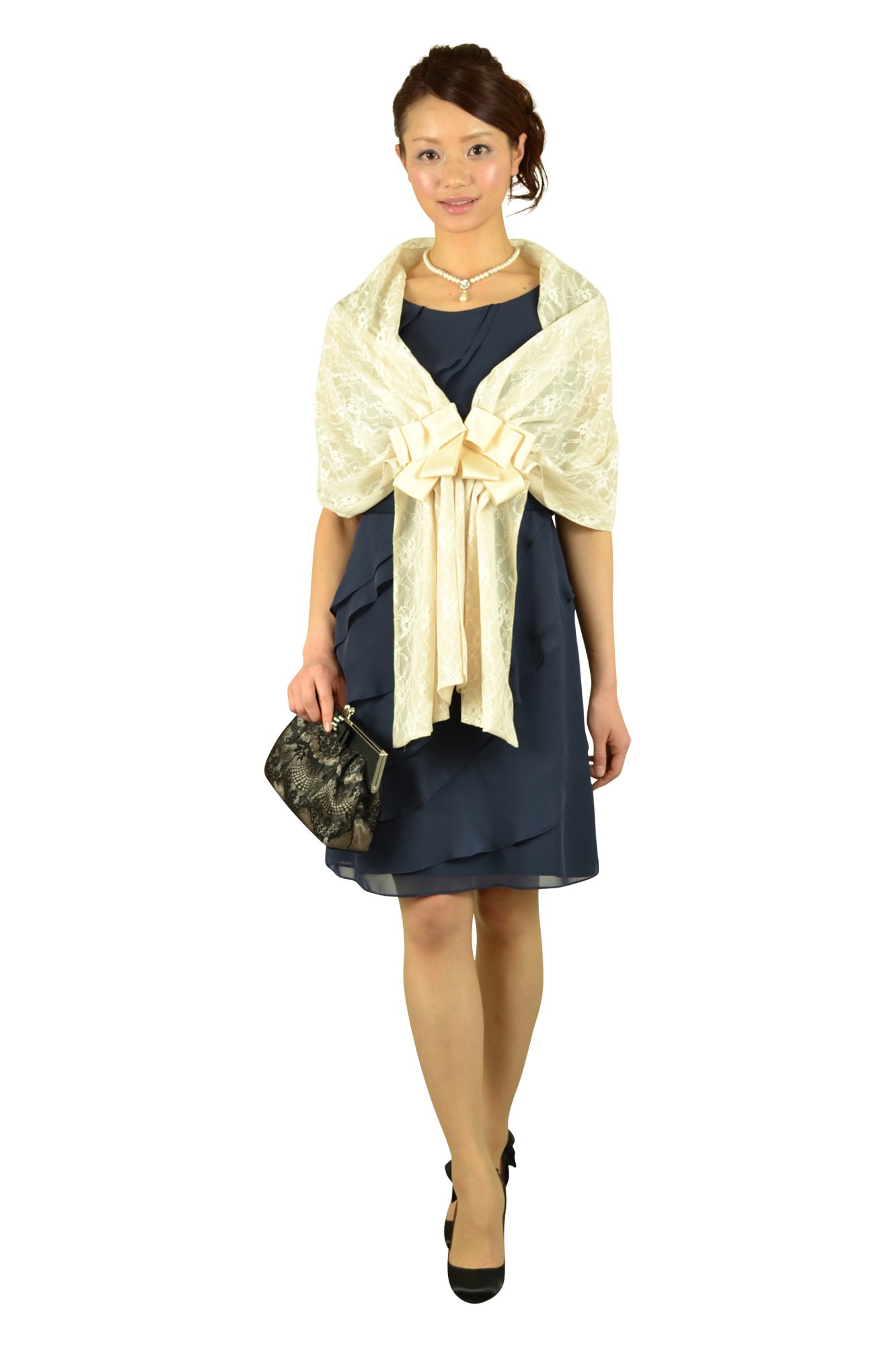 総レースブラックバッグ