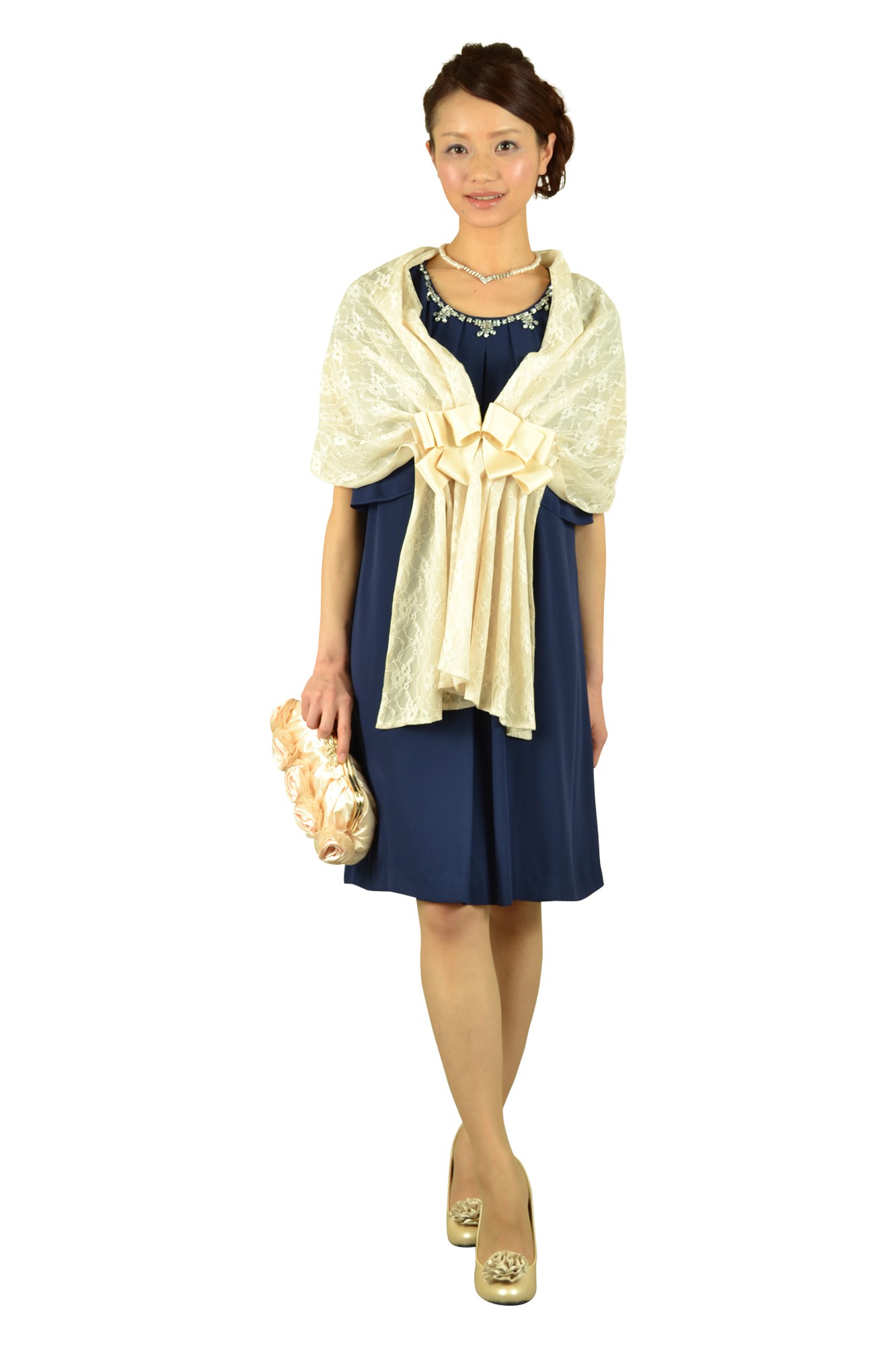 華やかアイボリーショール