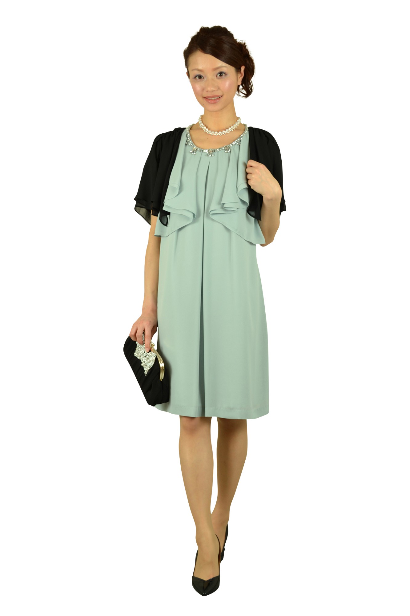 パールリボンブラックバッグ