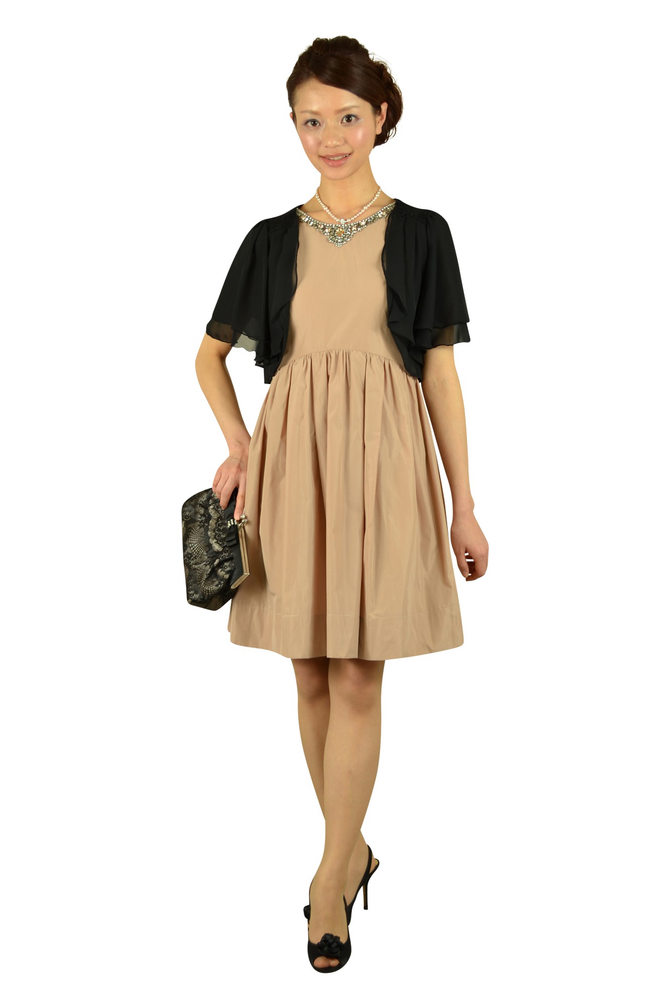 総レースブラックバッグ