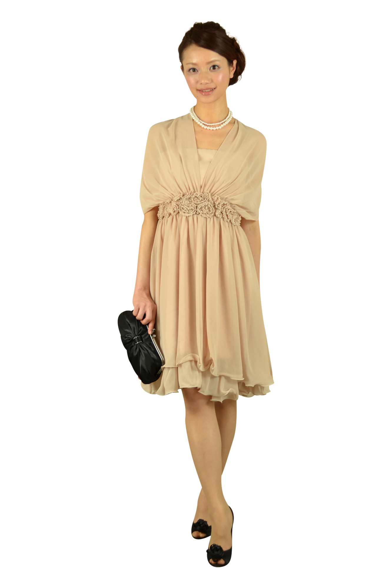 サイズ違い2連パールネックレス