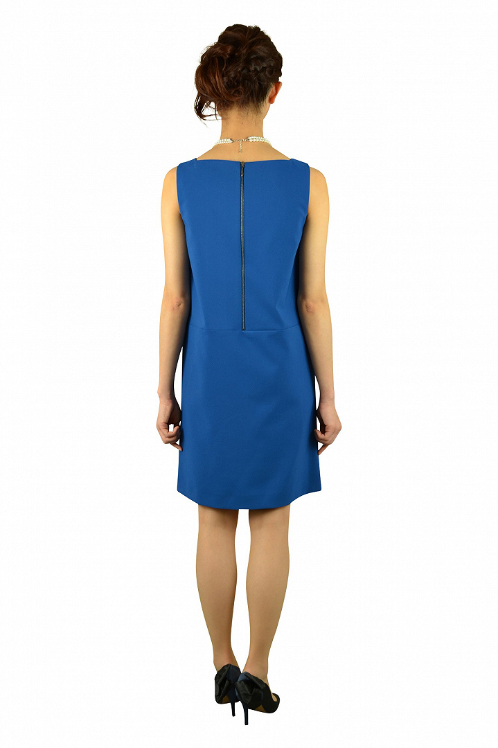 バイカラースリットブルードレス