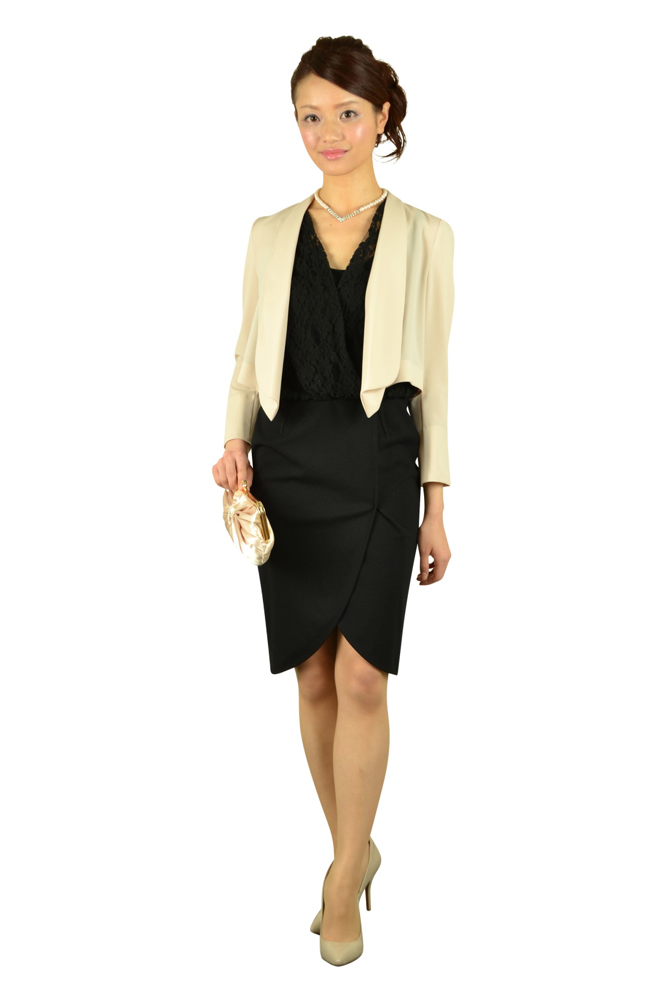 ガマグチ上品シャンパンバッグ