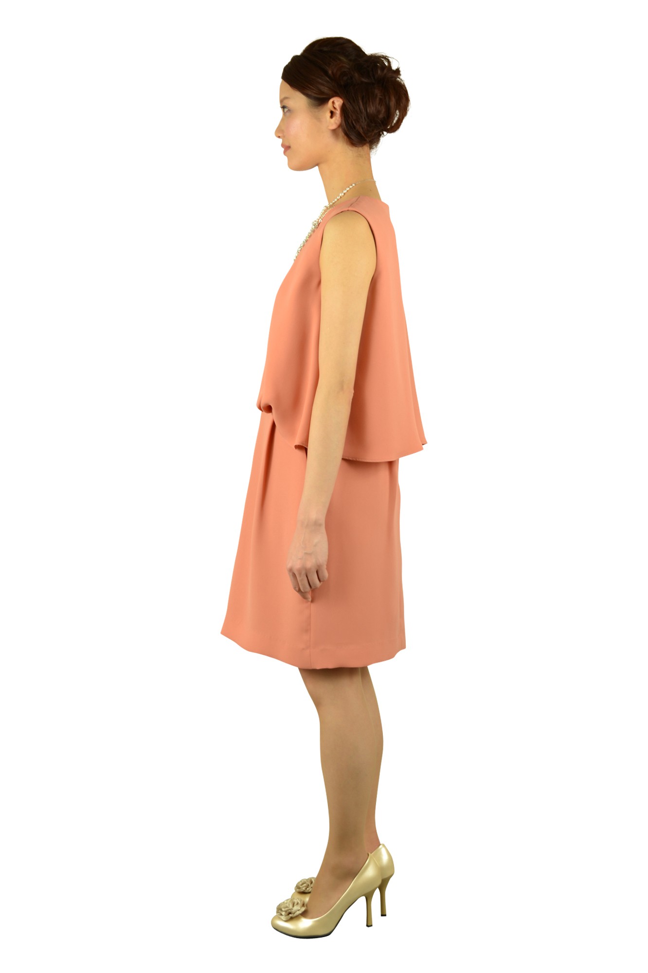 オレンジIラインビジュドレス