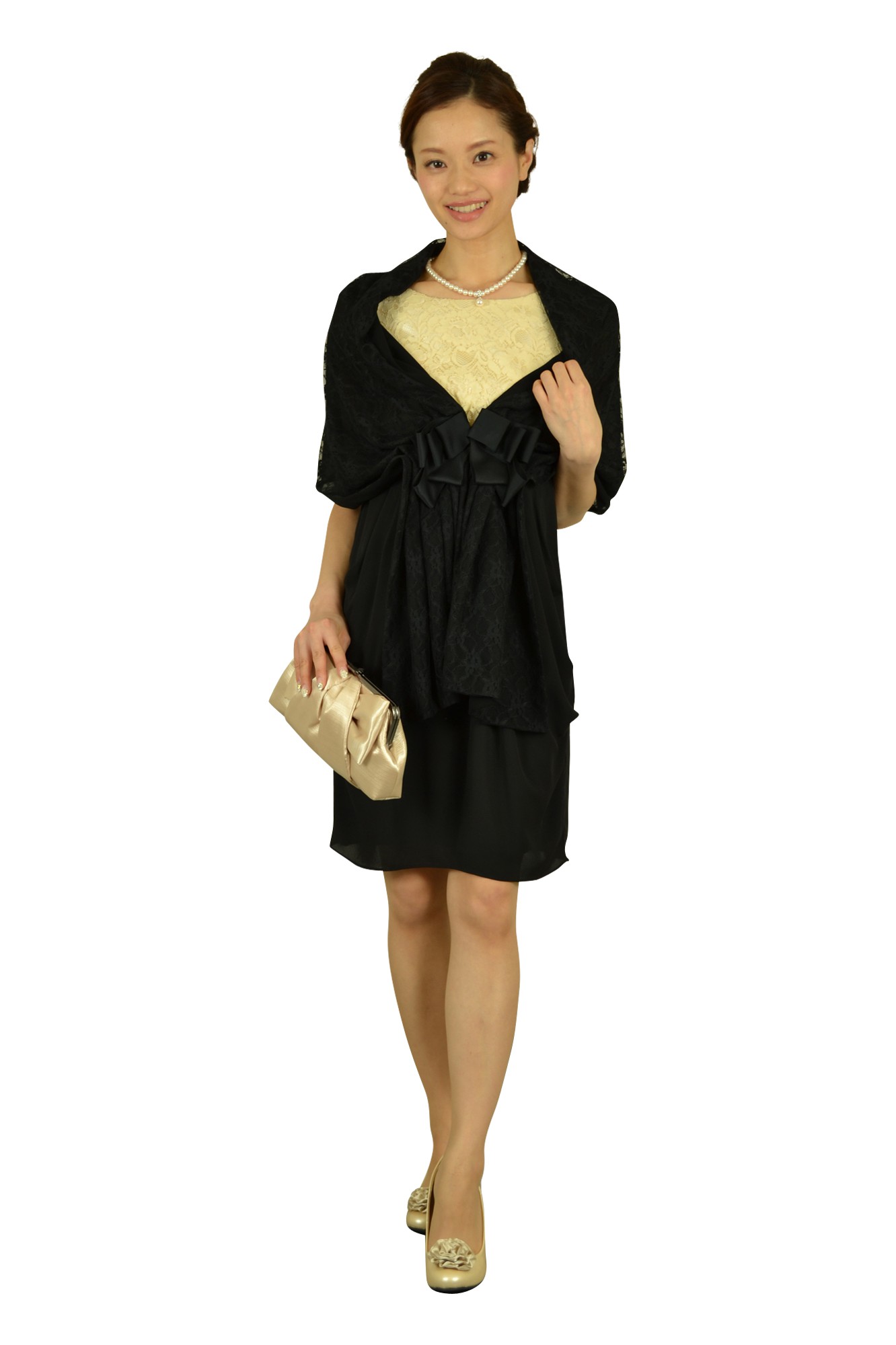 シャンタンリボンシャンパンバッグ