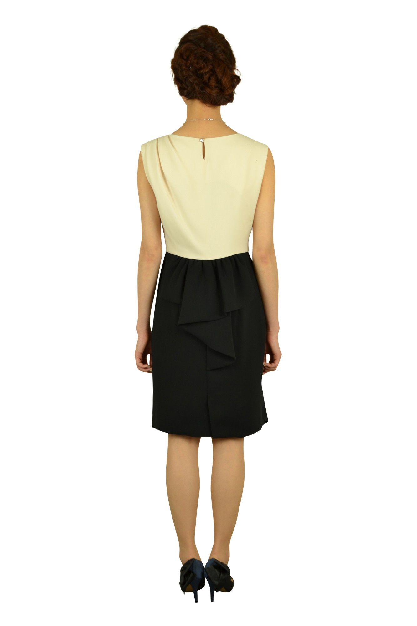 バイカラーIラインビジュドレス