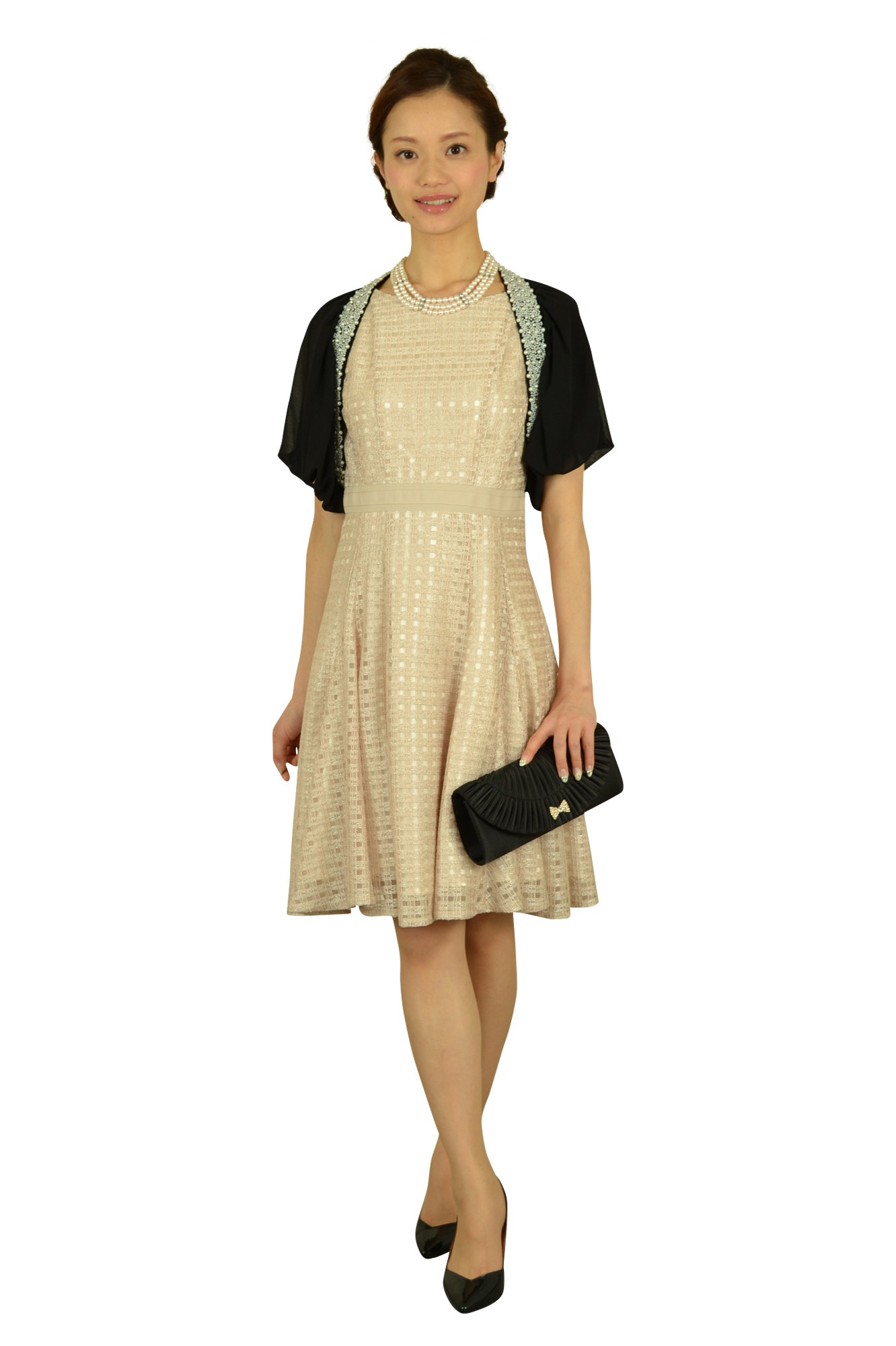 パールビジュブラックボレロ