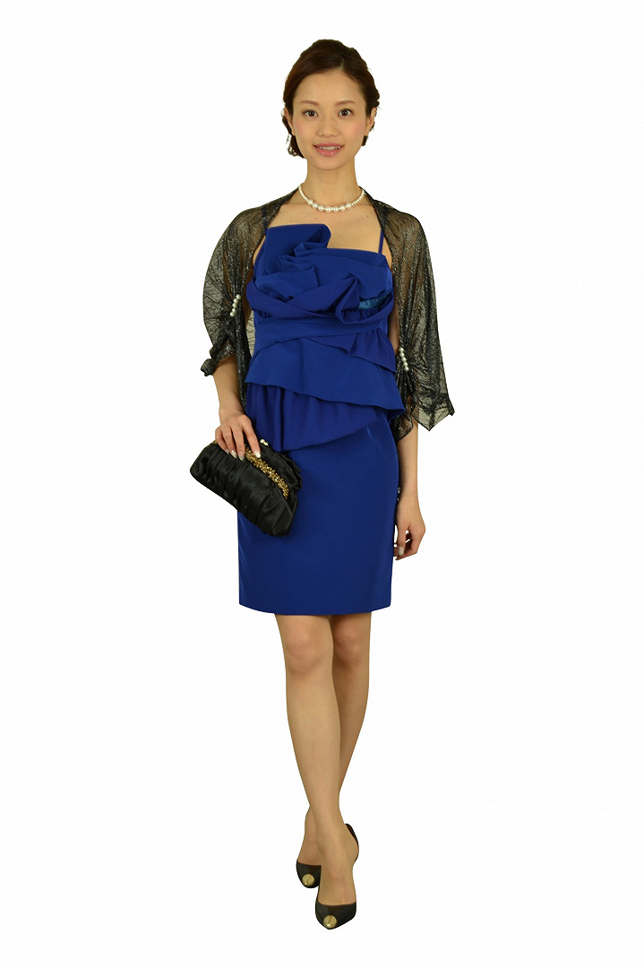 華やかブルーローズドレス