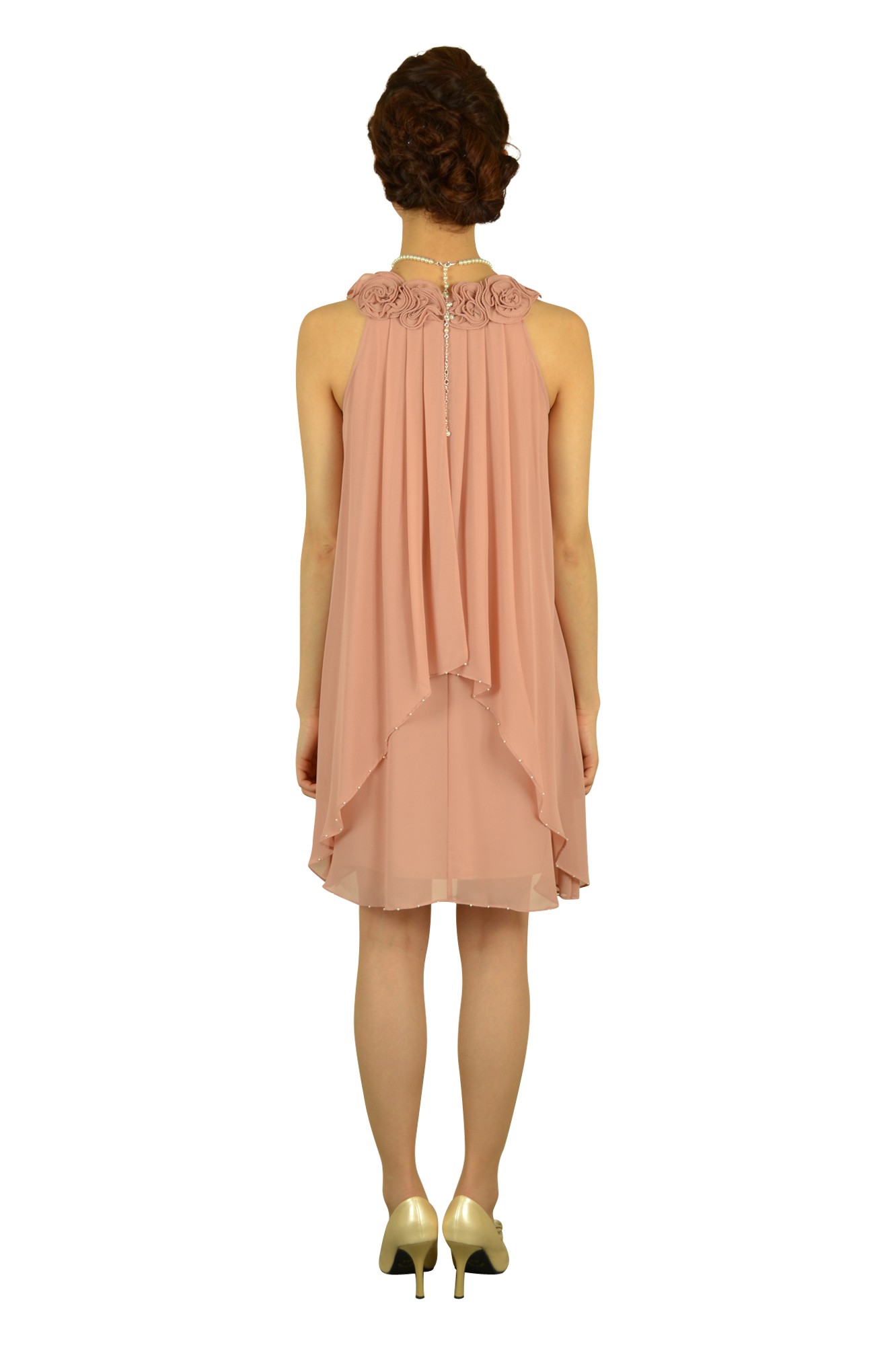 ピンクカラーローズドレス