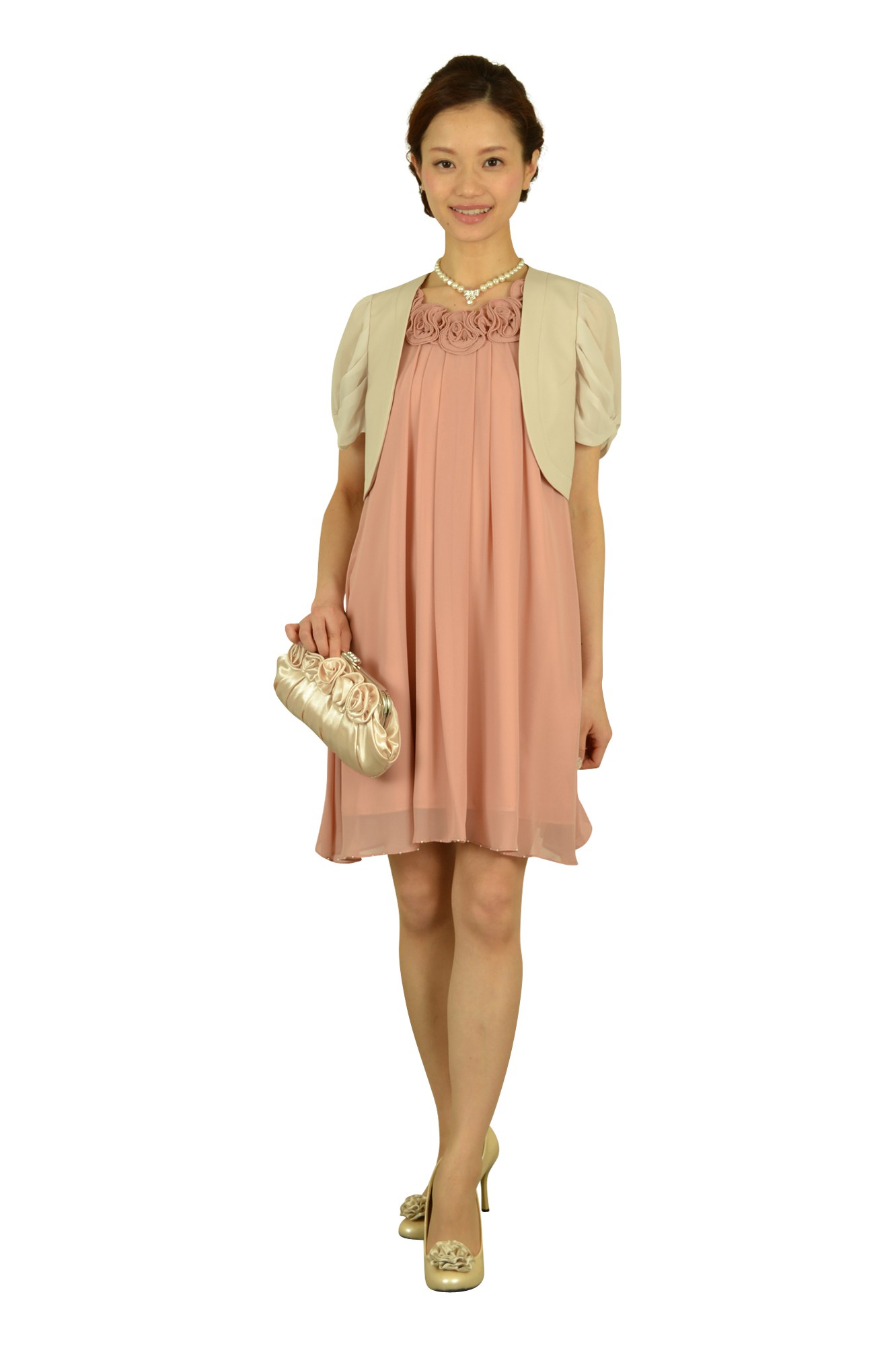 サテンローズシャンパンバッグ