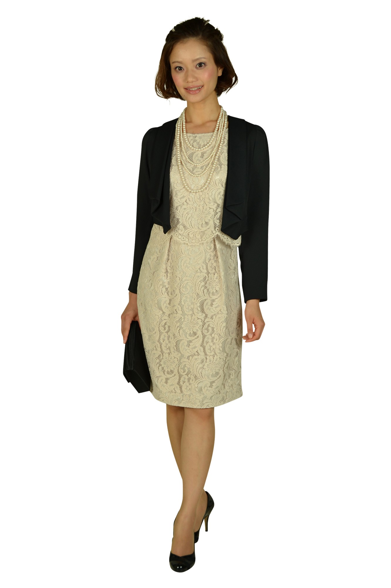 エレガントクリスタルブラックバッグ