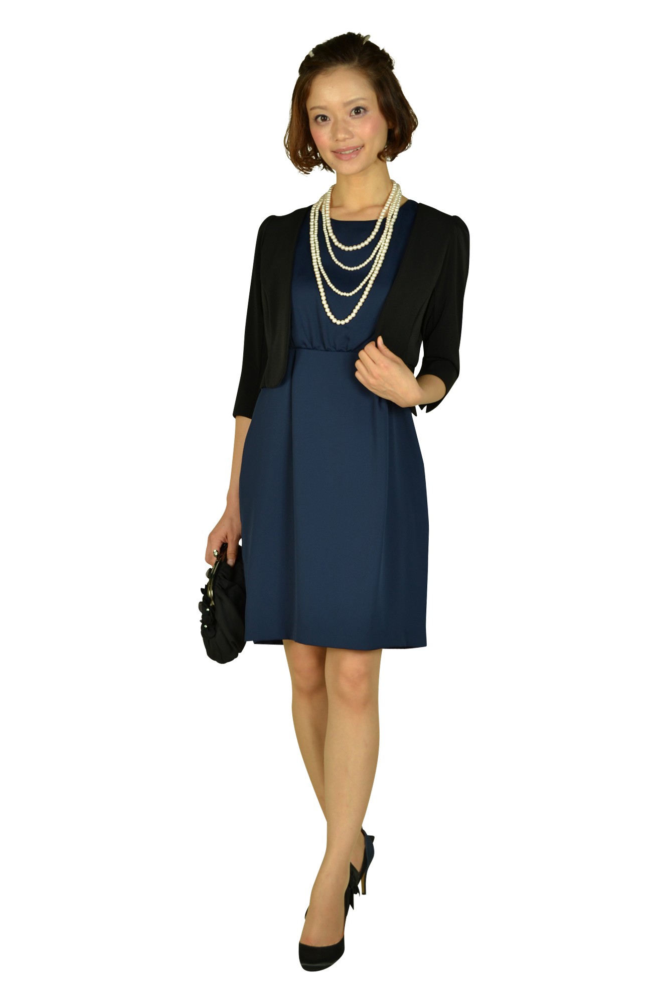 ピンクパール4連ロングネックレス