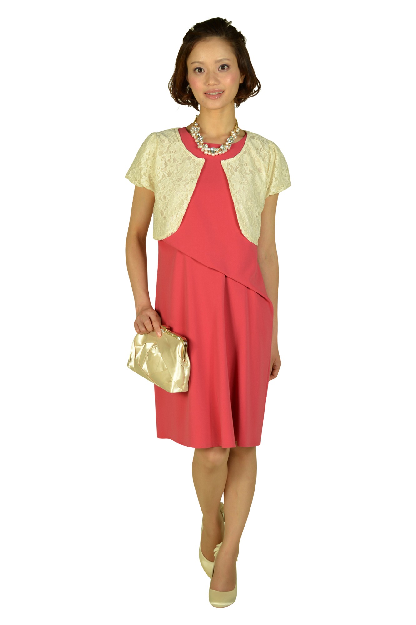 レースふんわりアイボリーボレロ