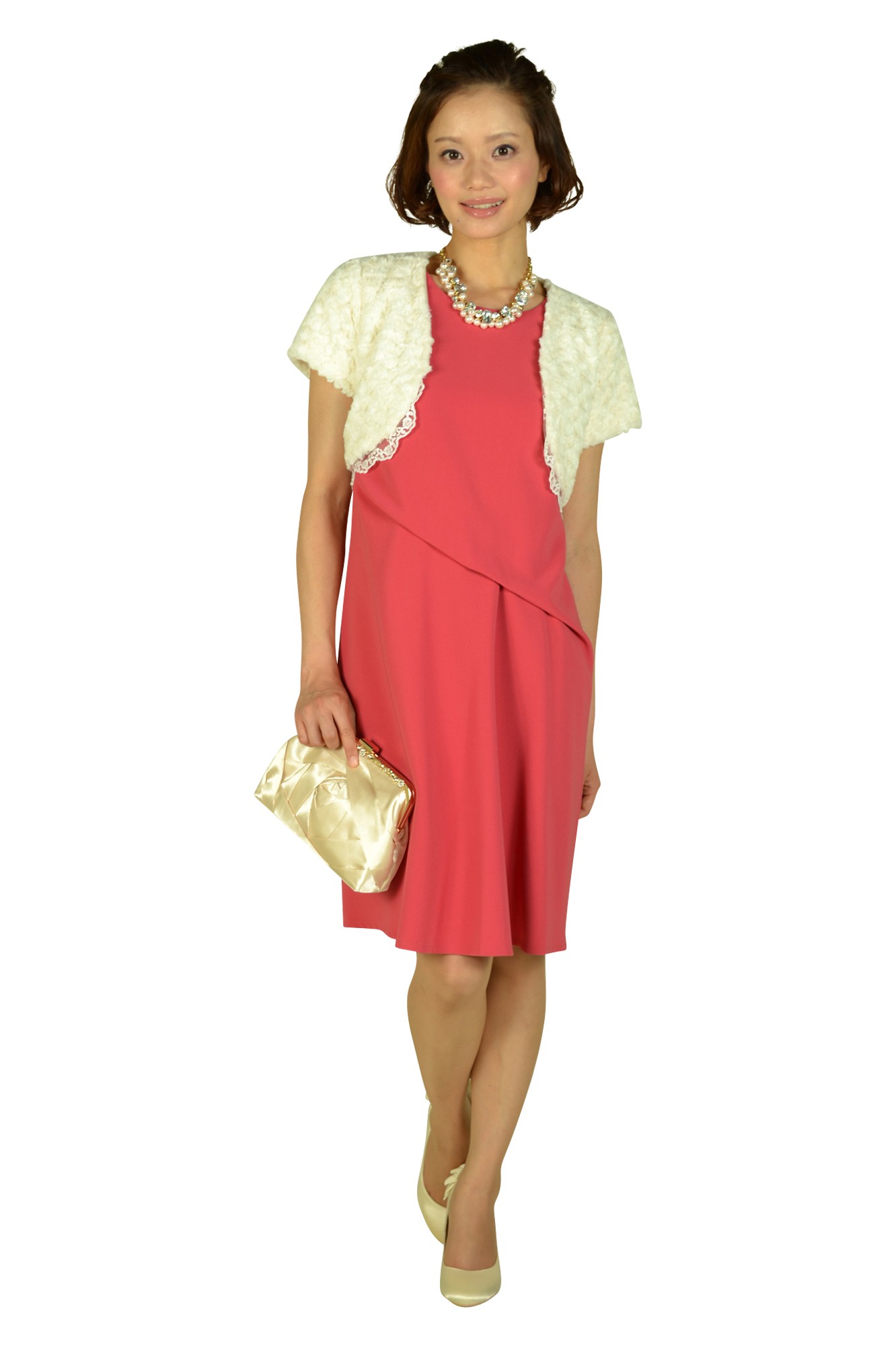 フェイクファーアイボリーボレロ