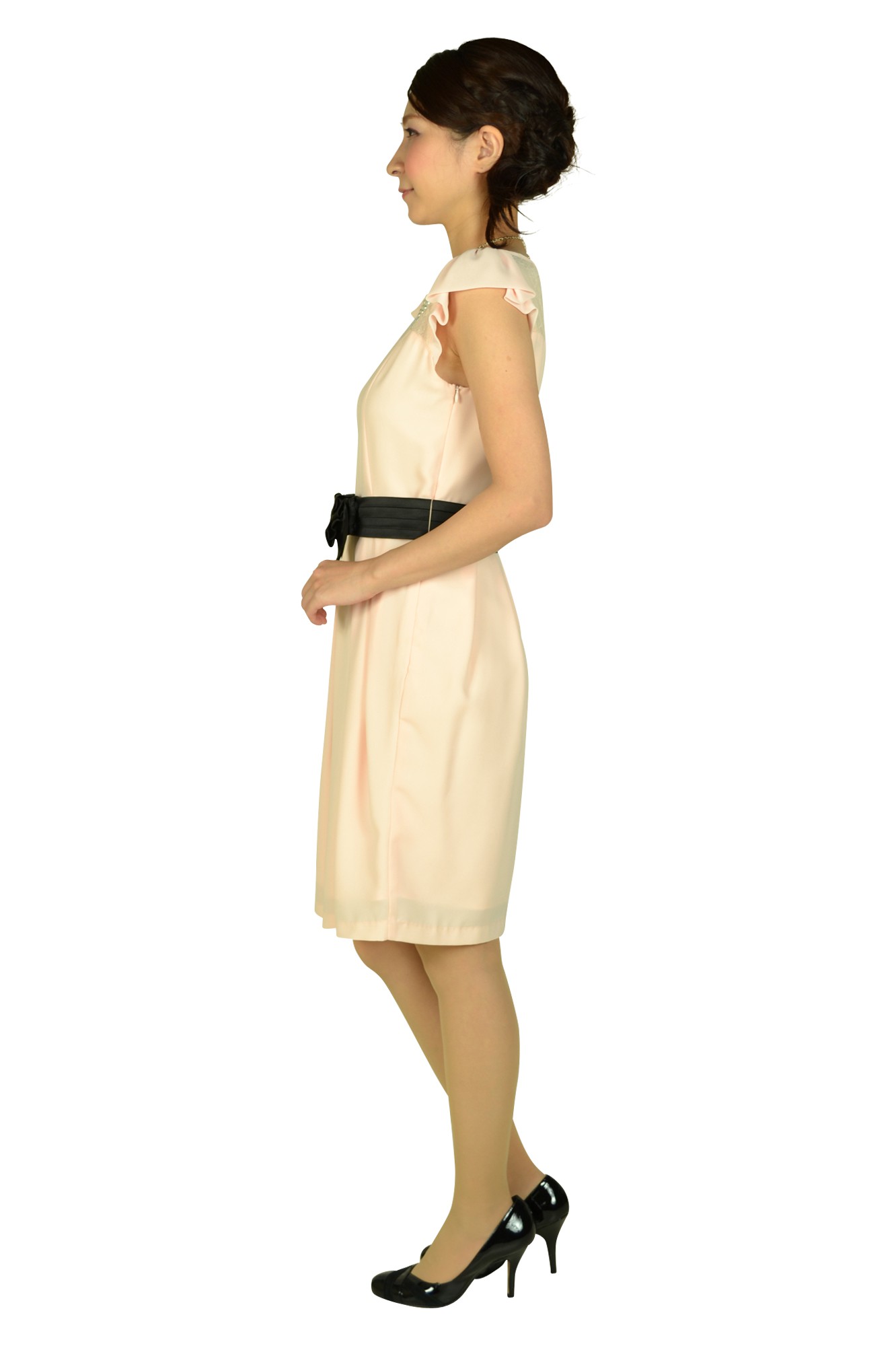 ヨークレースセミタイトドレス