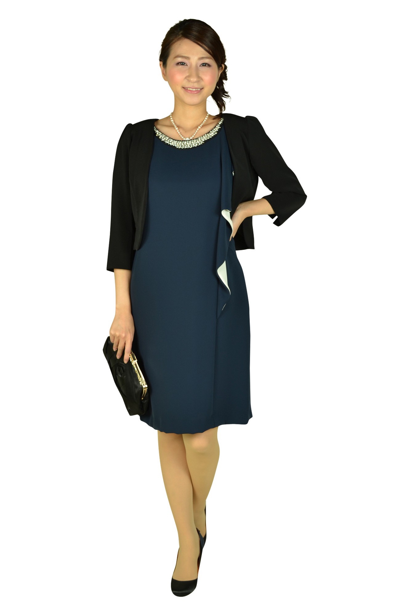 ローズタックブラックバッグ