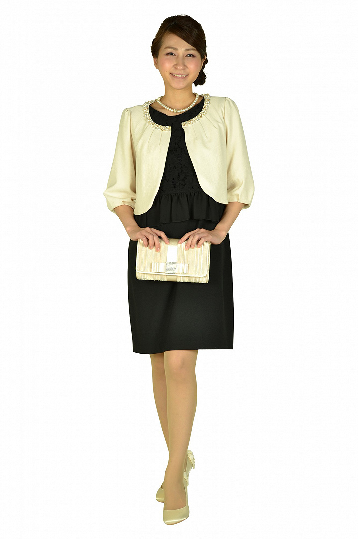 ブラックレーストップスドレス