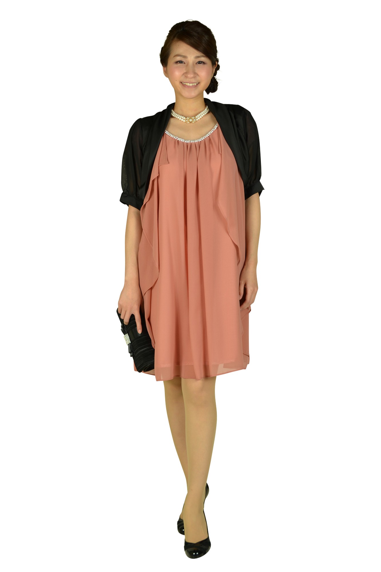 センターポイントブラックプリーツバッグ