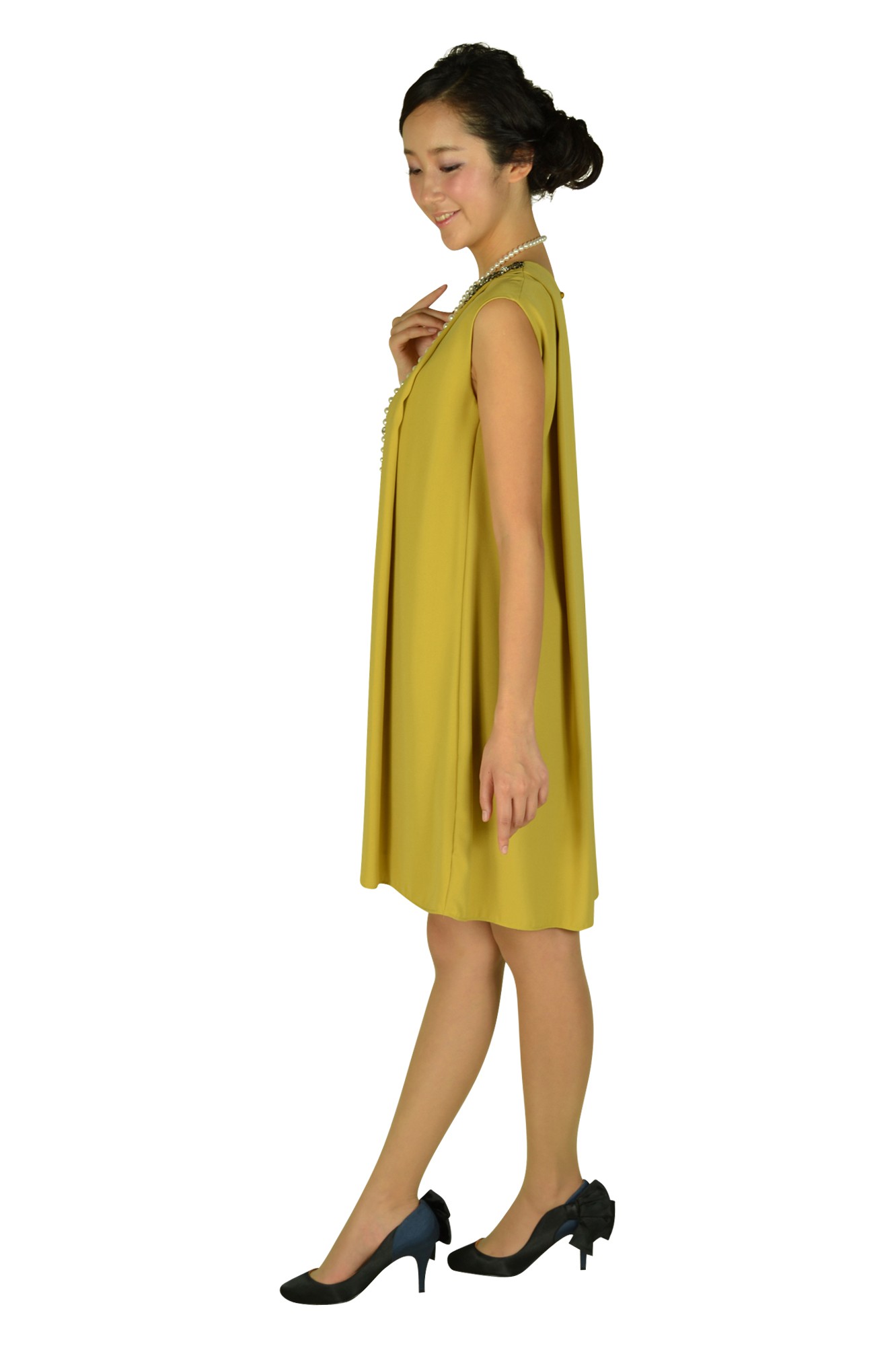 スモーキーイエロービジュドレス