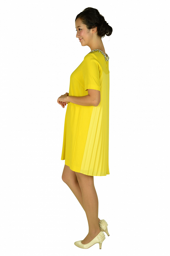 ビビットイエロービジュドレス