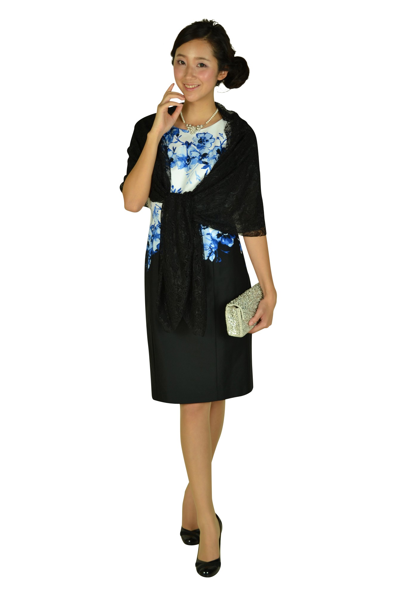 ボレロスタイルレースブラックショール