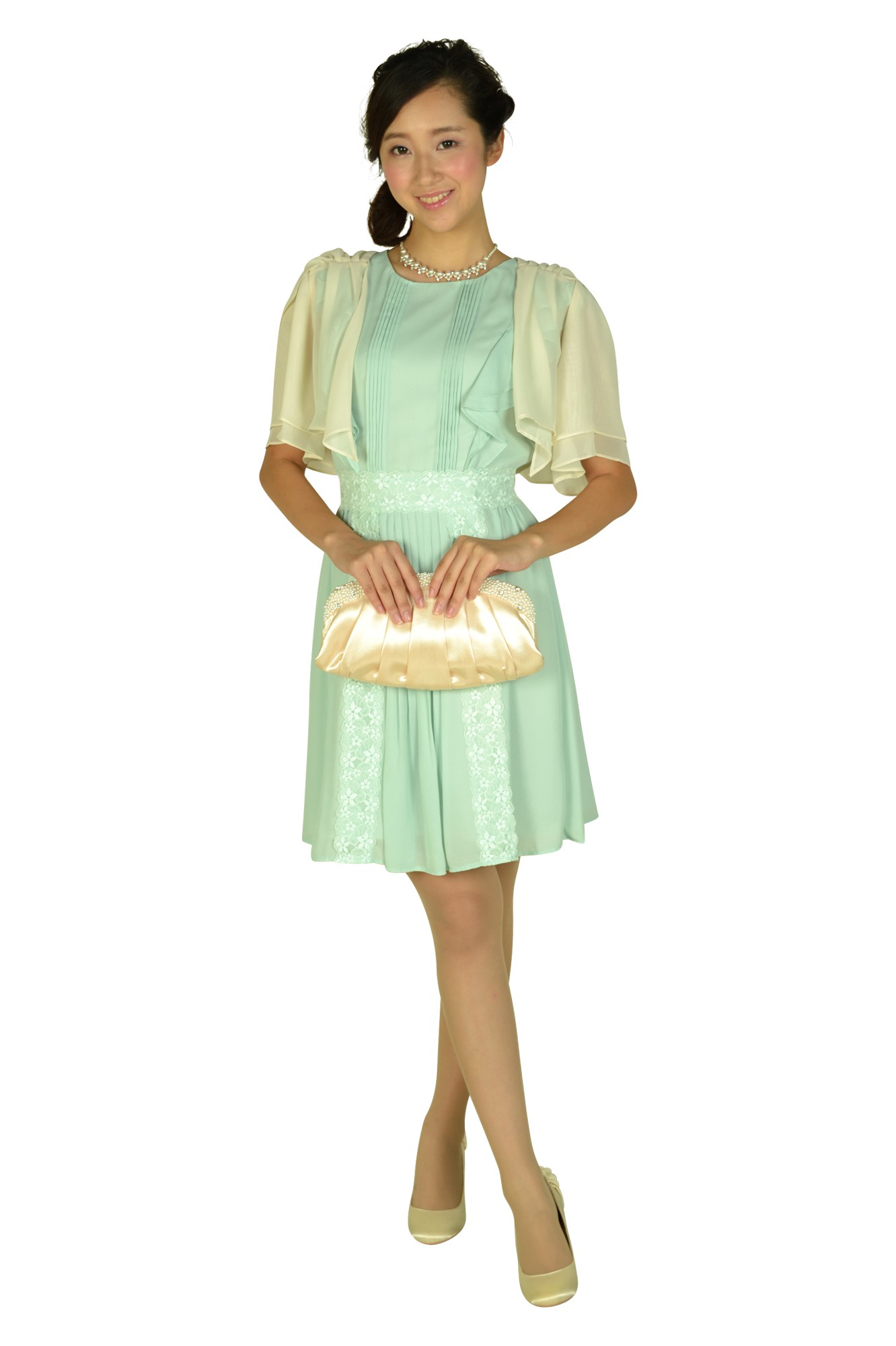 リボン&レースアイボリーボレロ