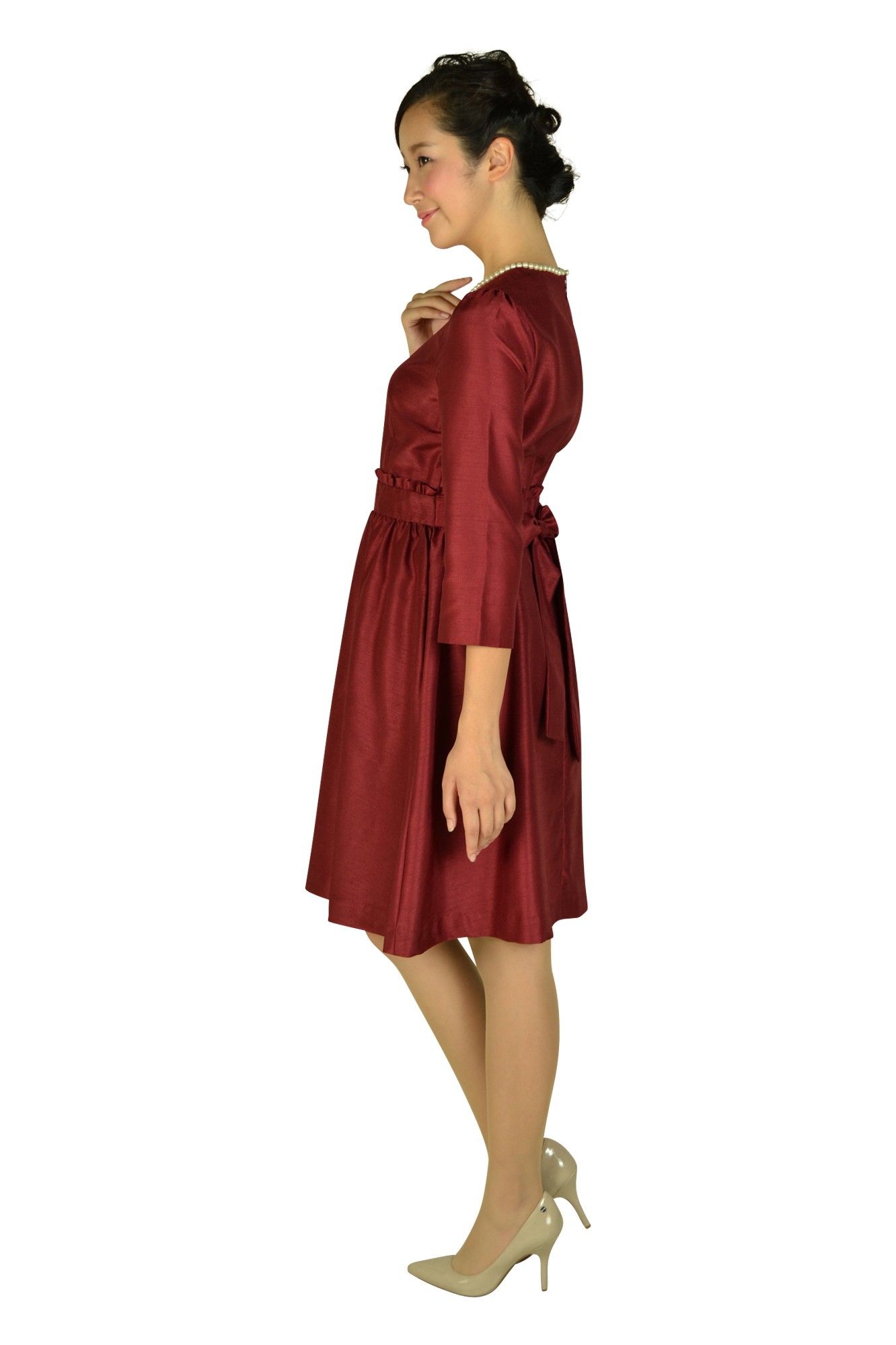 anatelier 7分袖レディボルドードレス (S〜M) をレンタル - 結婚式