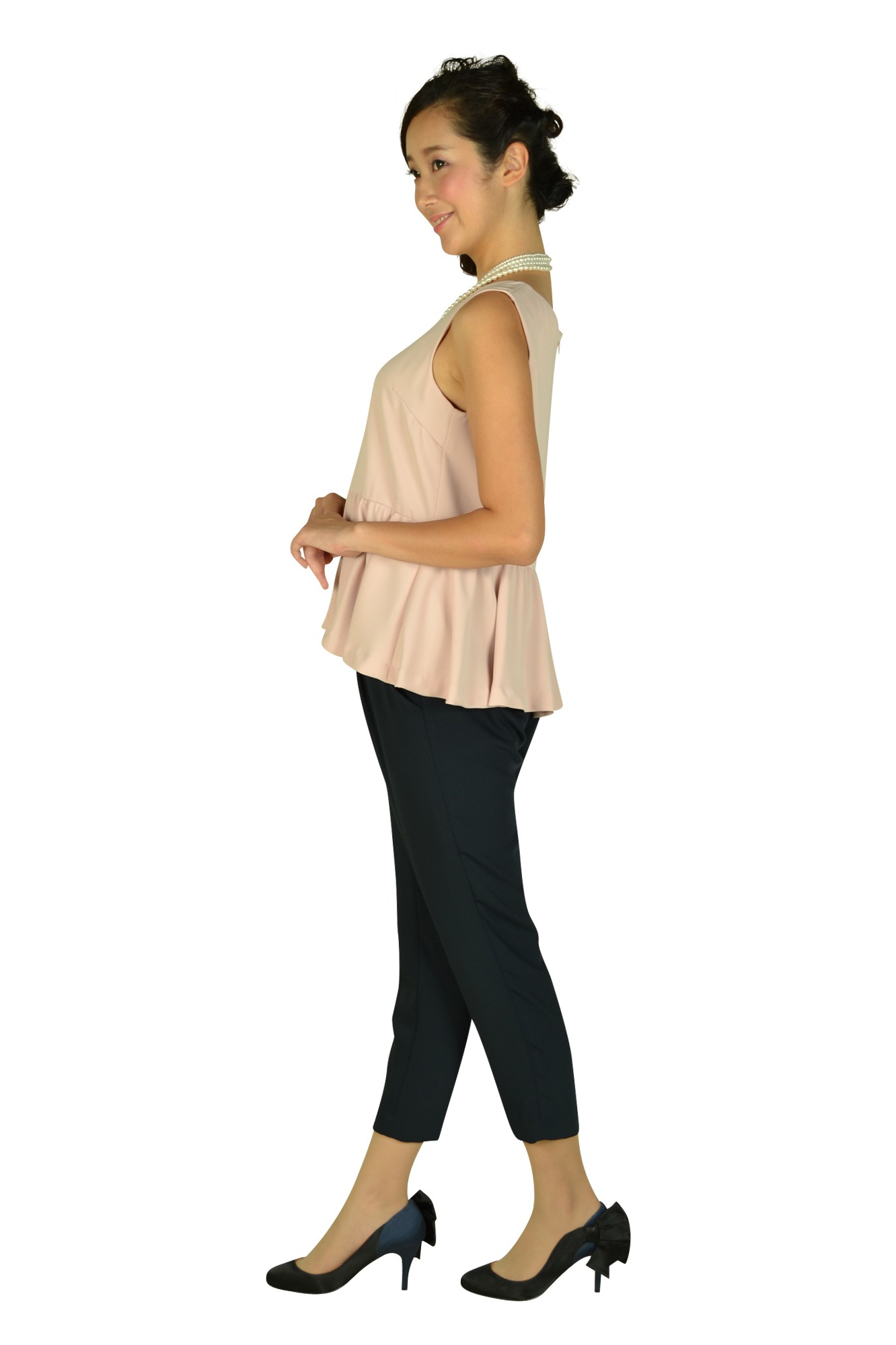 フリルバイカラーオールインワン