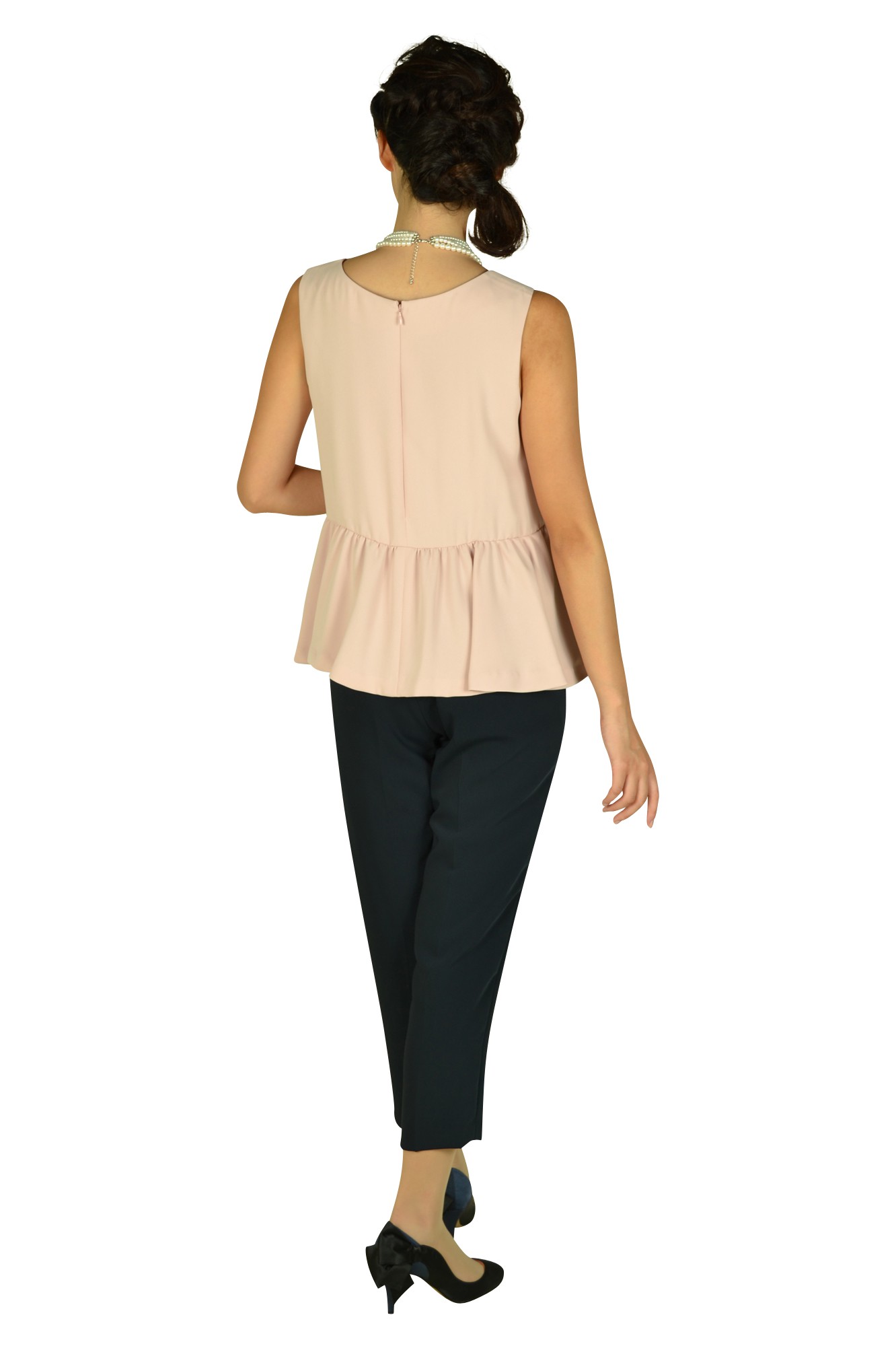 フリルバイカラーオールインワン