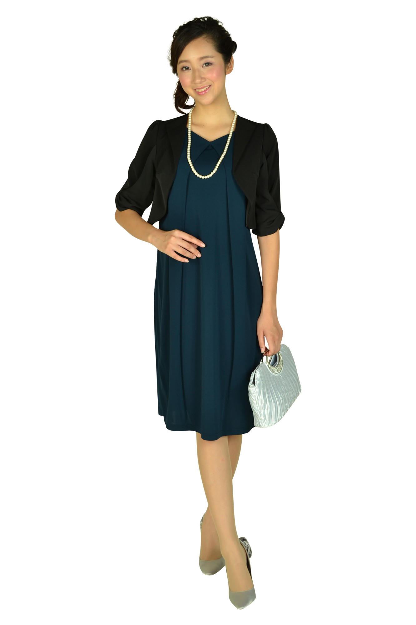 シンプルコットンパールネックレス