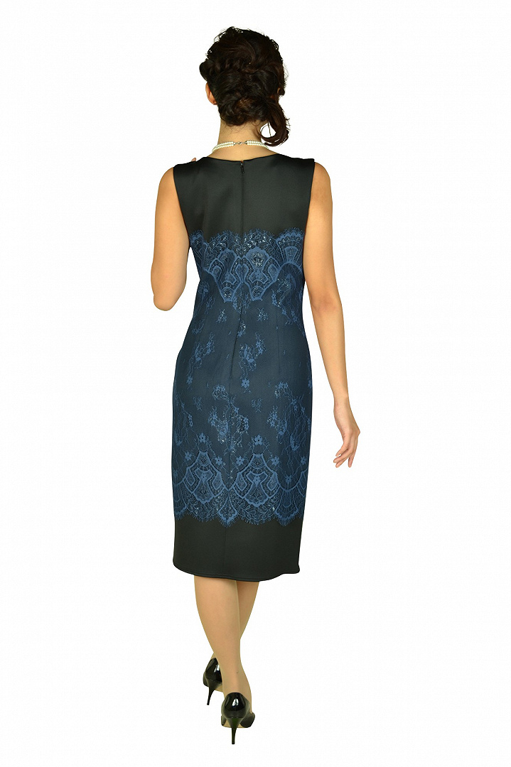 リバーレースネイビードレス