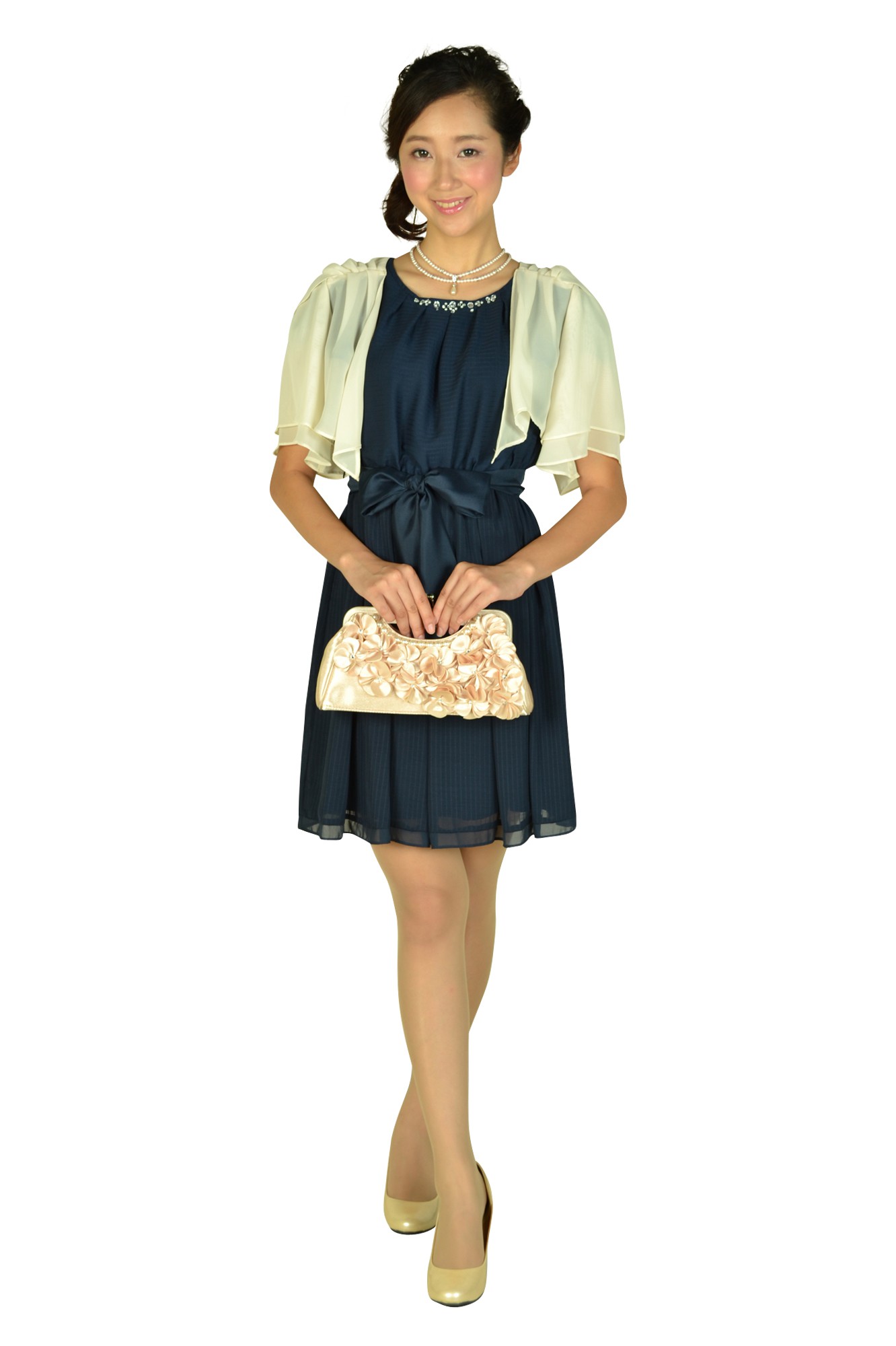 リボン&レースアイボリーボレロ