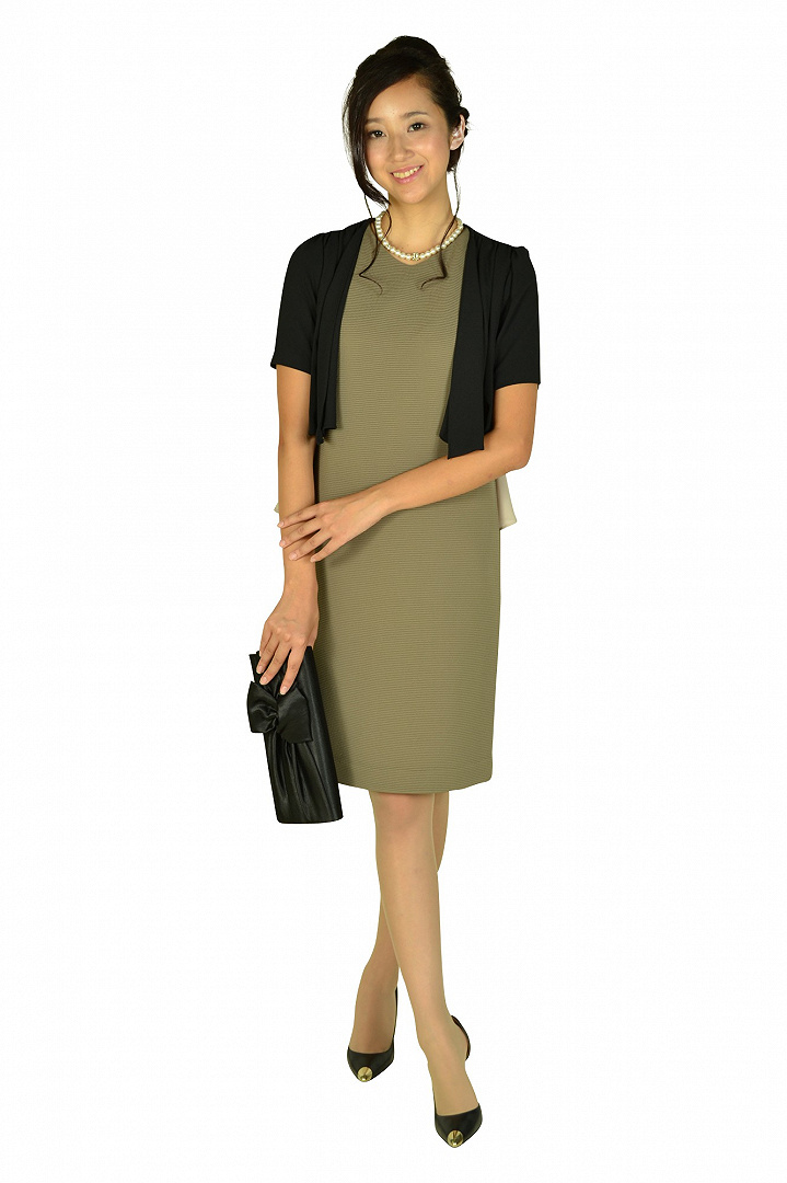 グログランクールカーキドレス