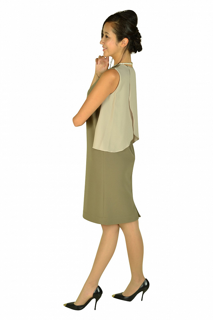 グログランクールカーキドレス