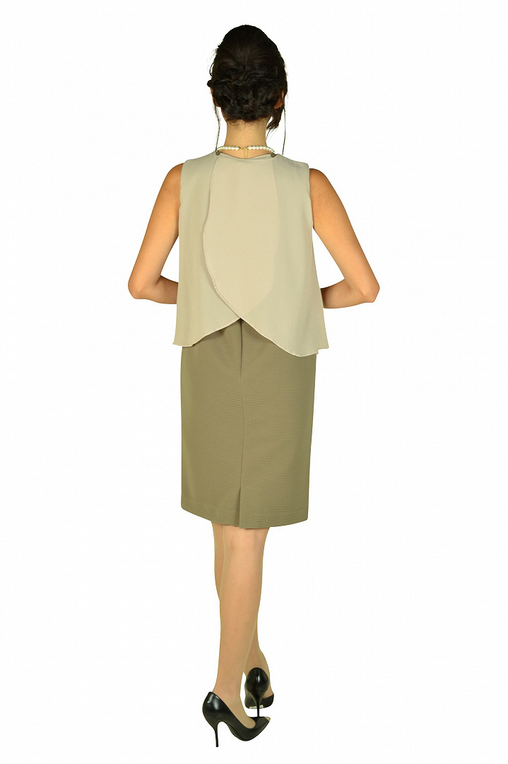 グログランクールカーキドレス