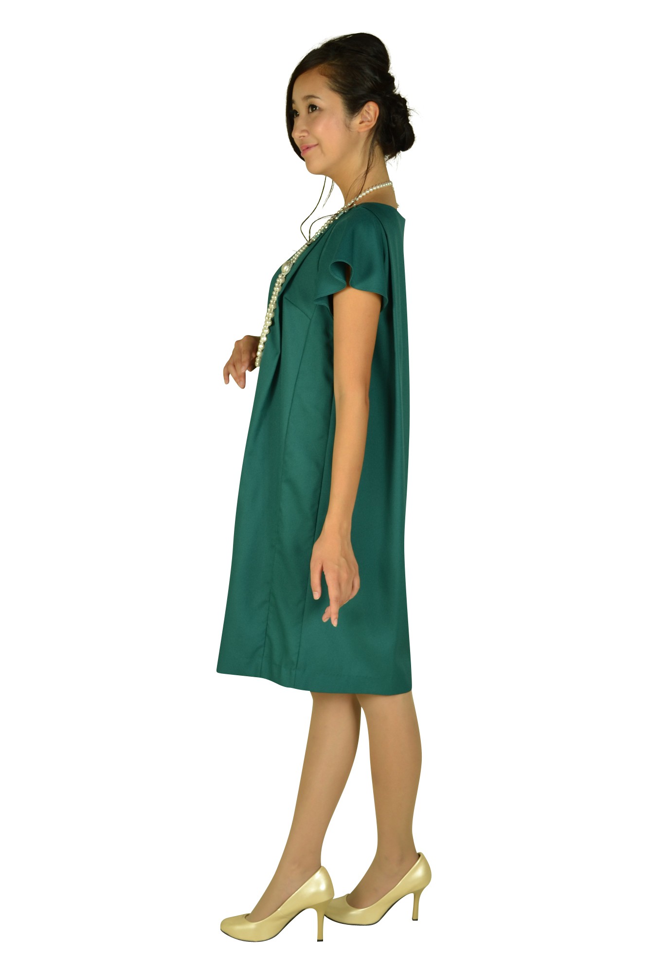 リーフビジュグリーンドレス