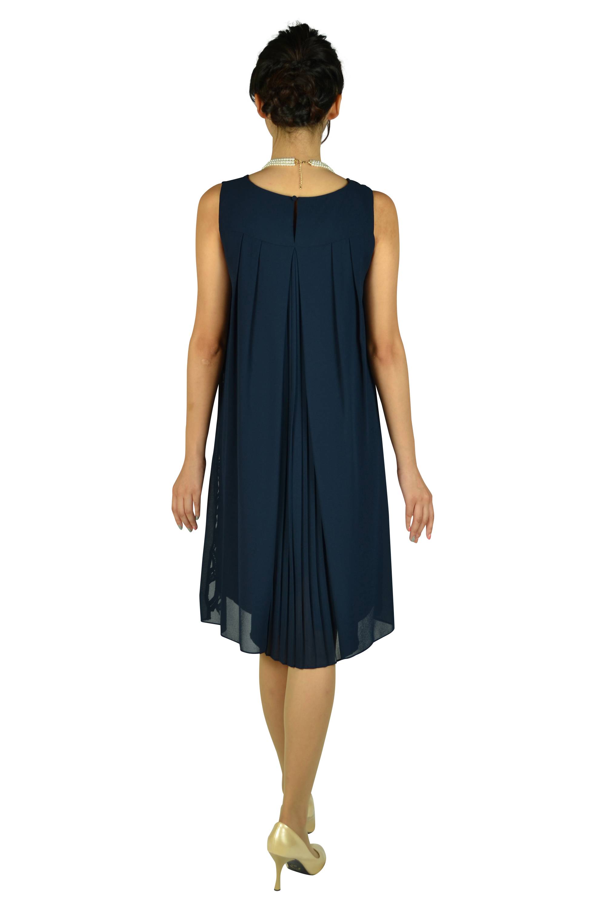 大判レースネイビードレス