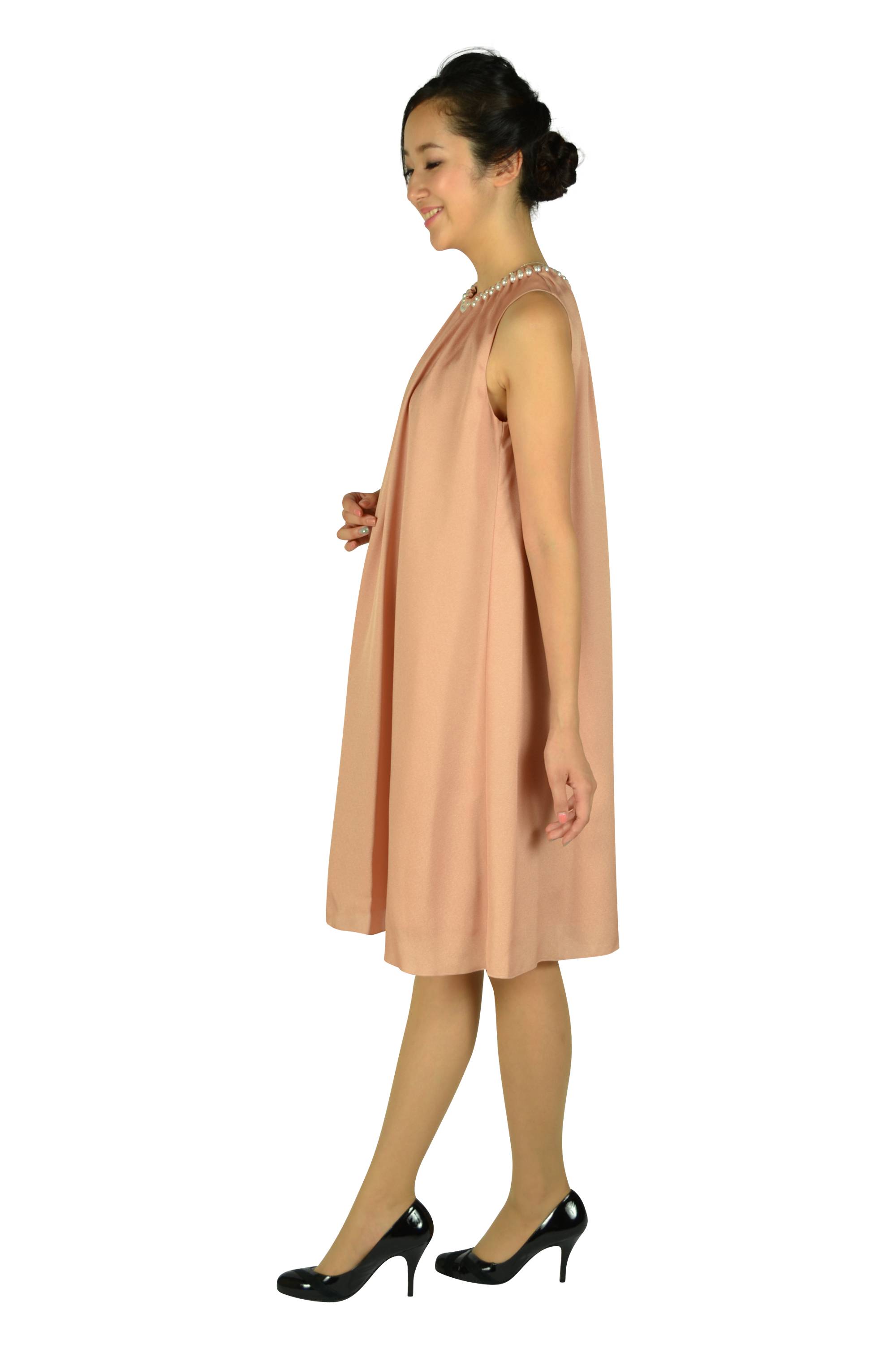 パールビジュゴールドオレンジドレス