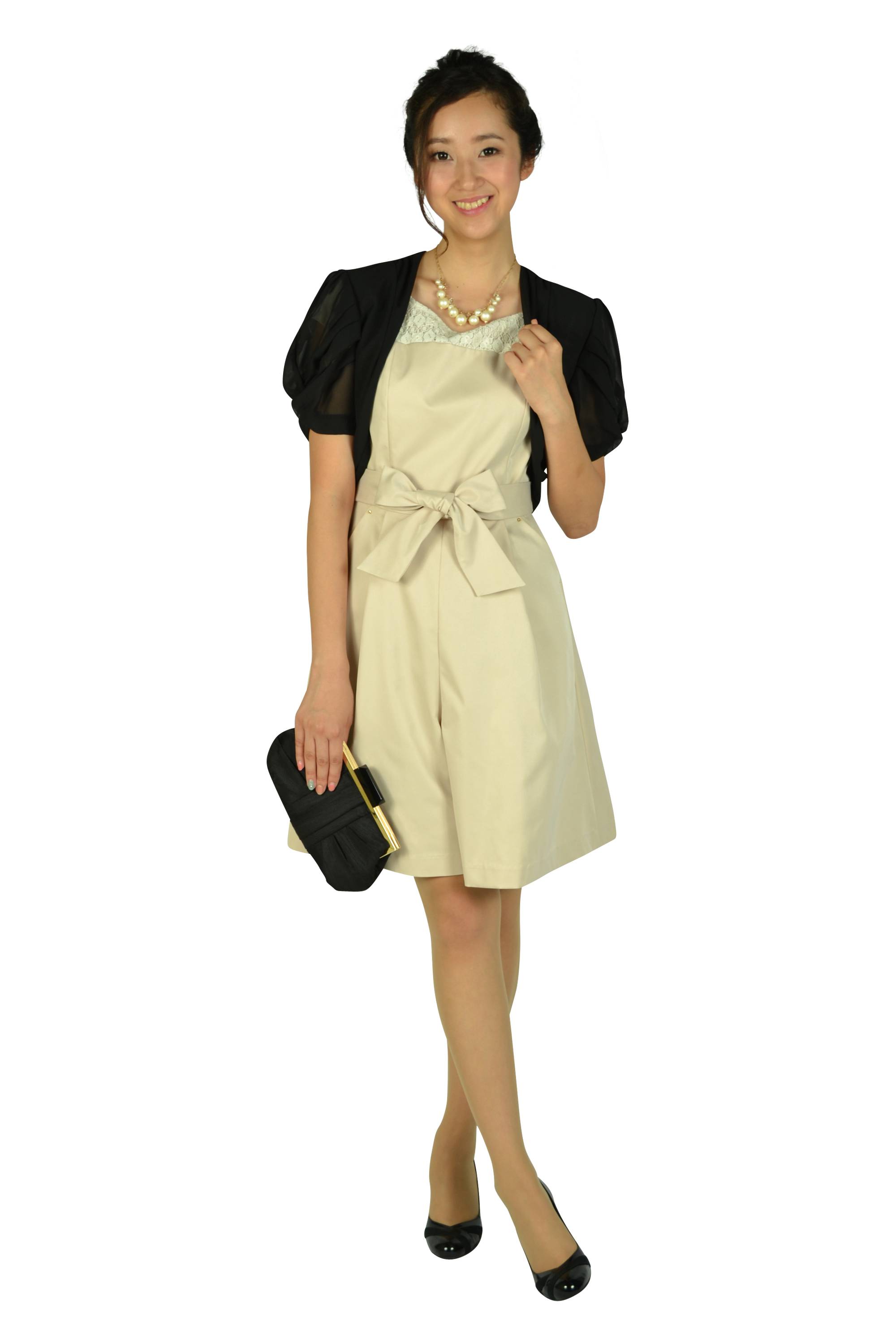 キュロットパンツベージュドレス