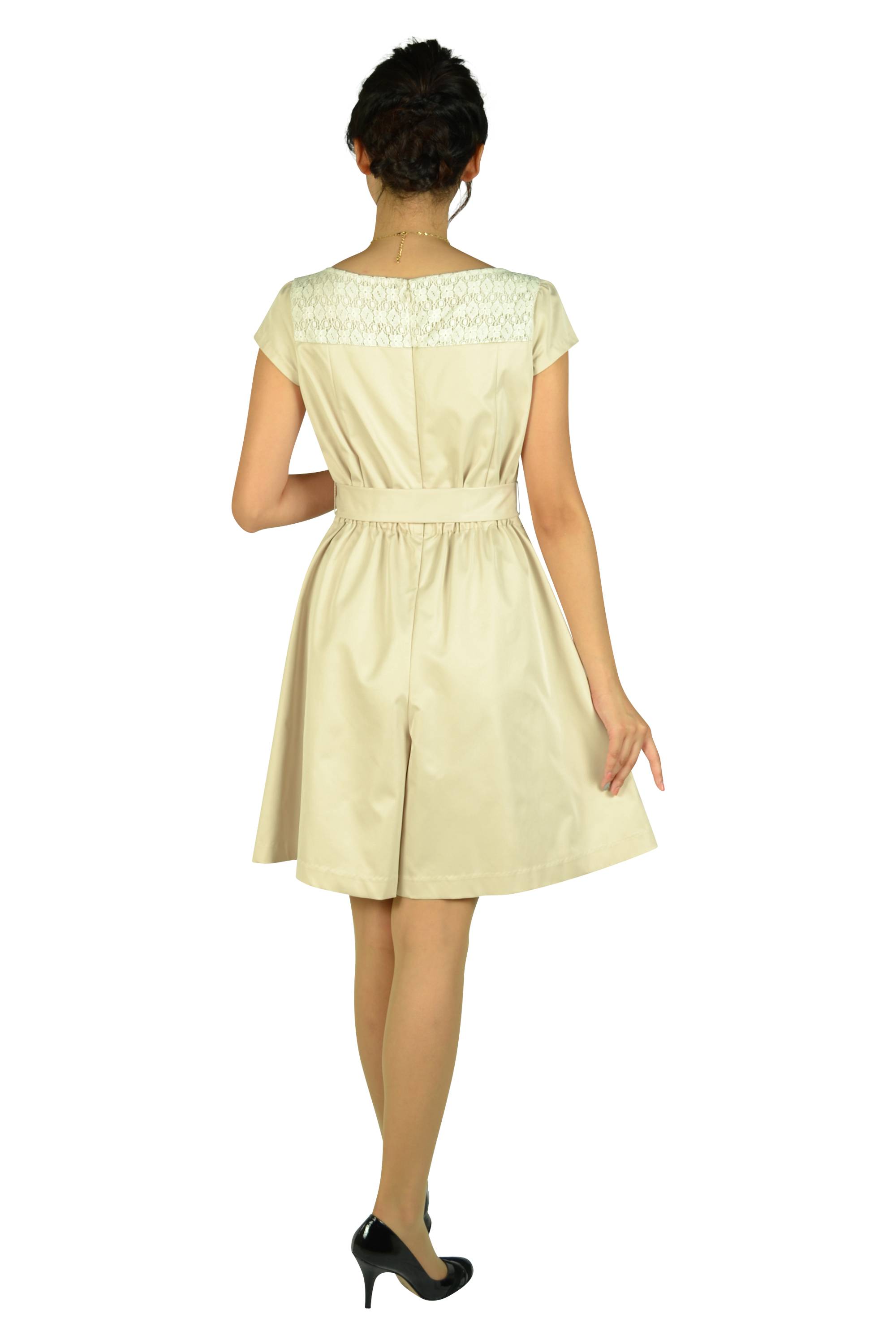 キュロットパンツベージュドレス