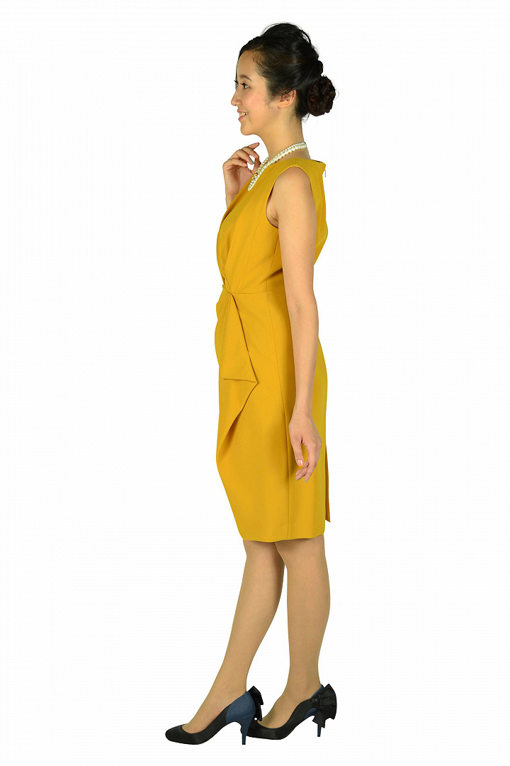 大人タックマスタードドレス