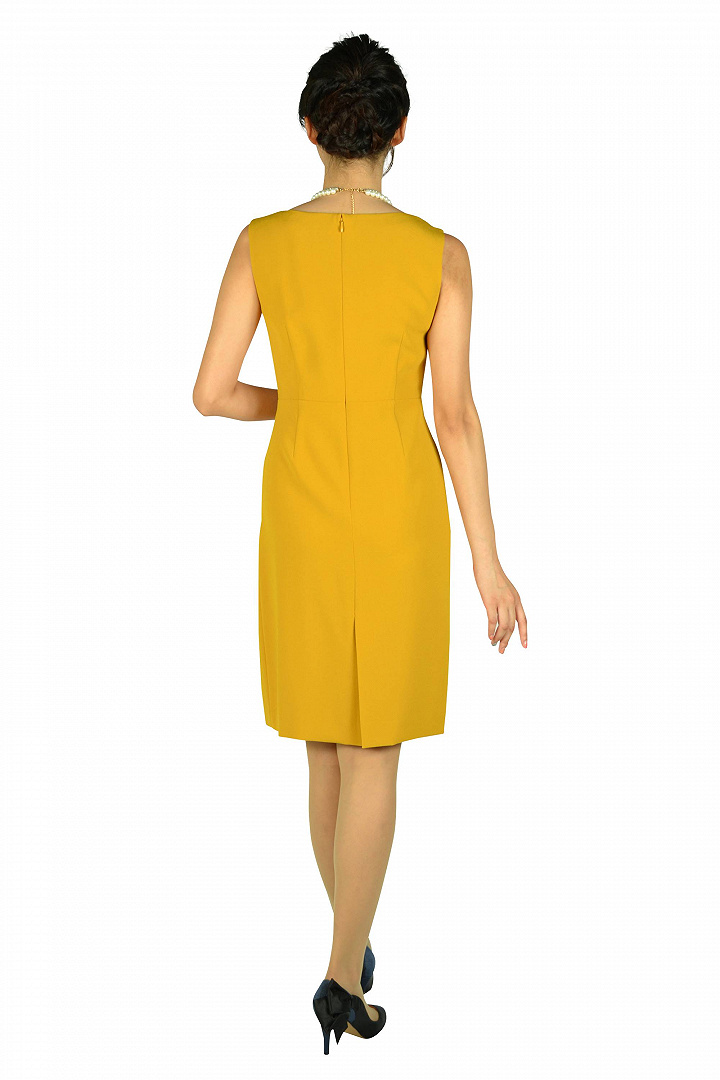 大人タックマスタードドレス