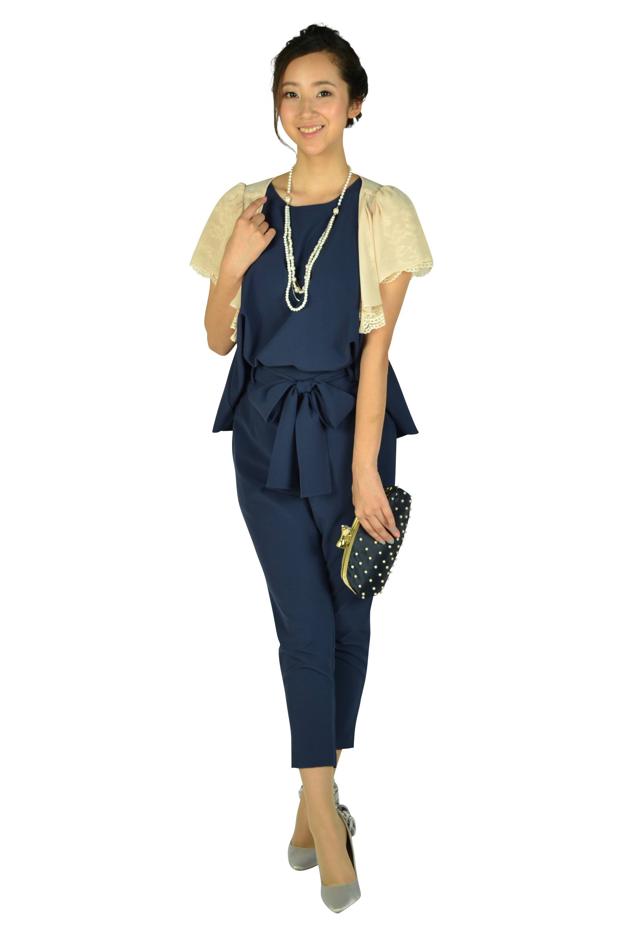 ドットパールネイビーバッグ