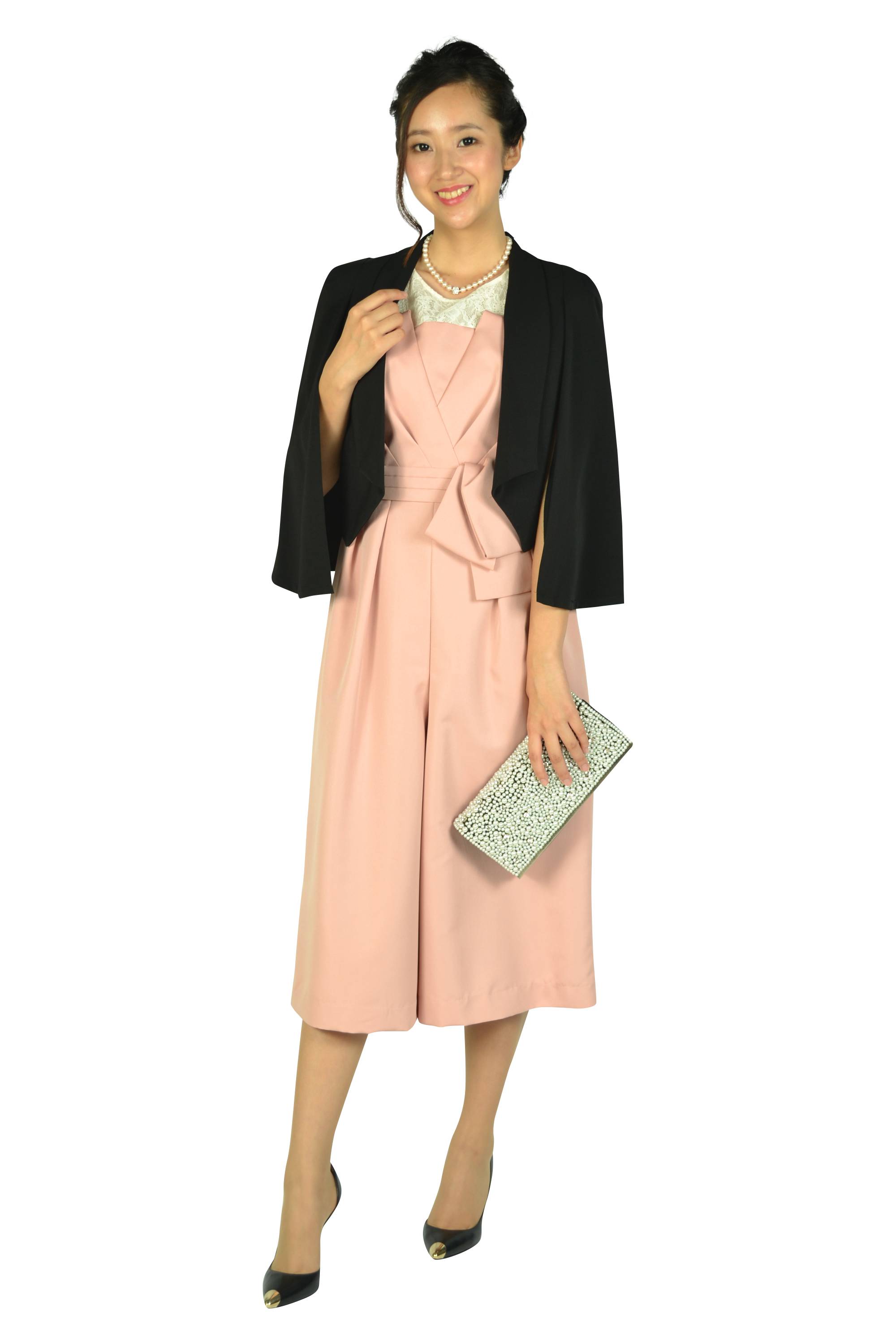 ビスチェトップオールインワンパンツドレス