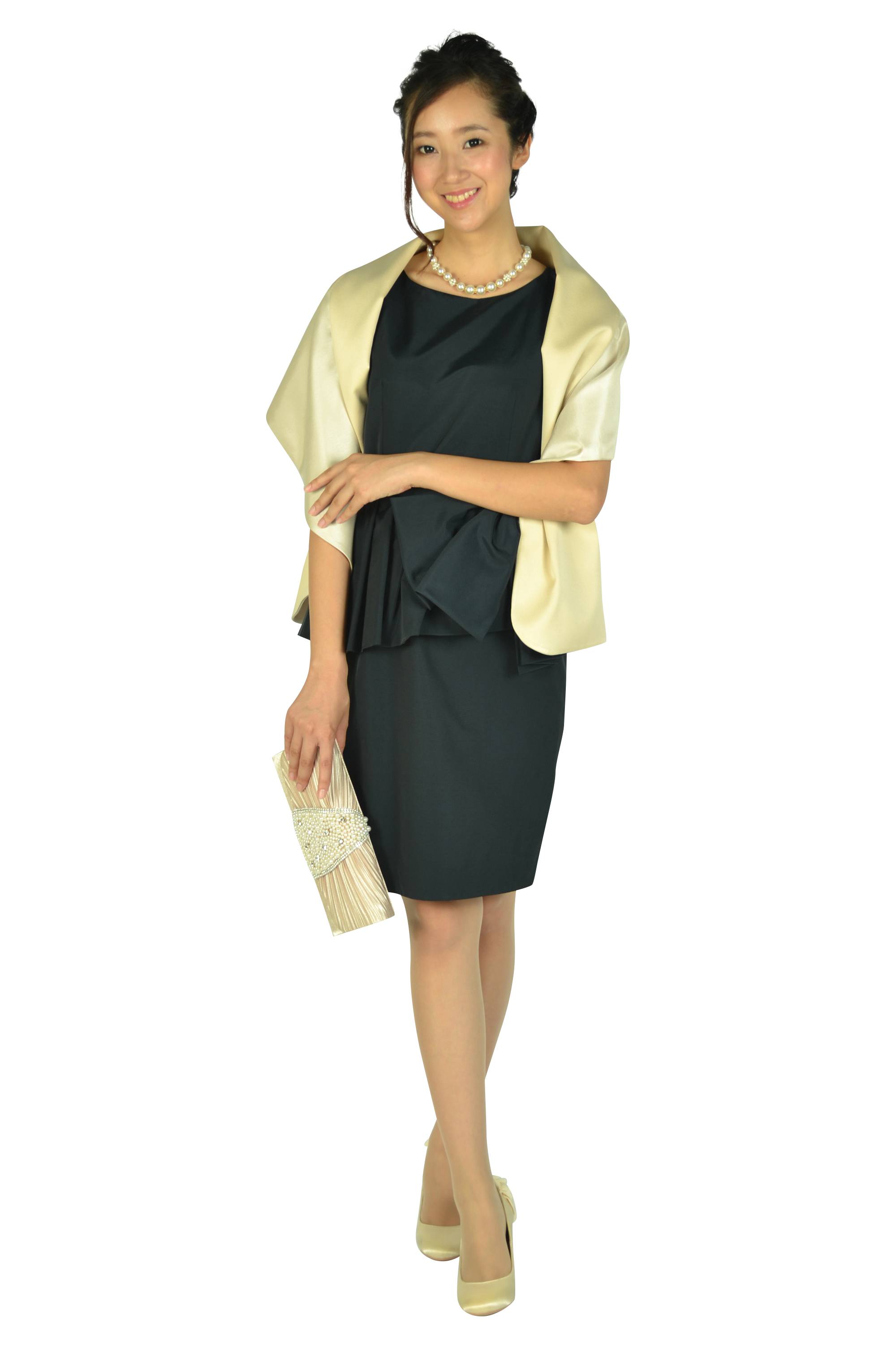 上品パールビジュシャンパンバッグ